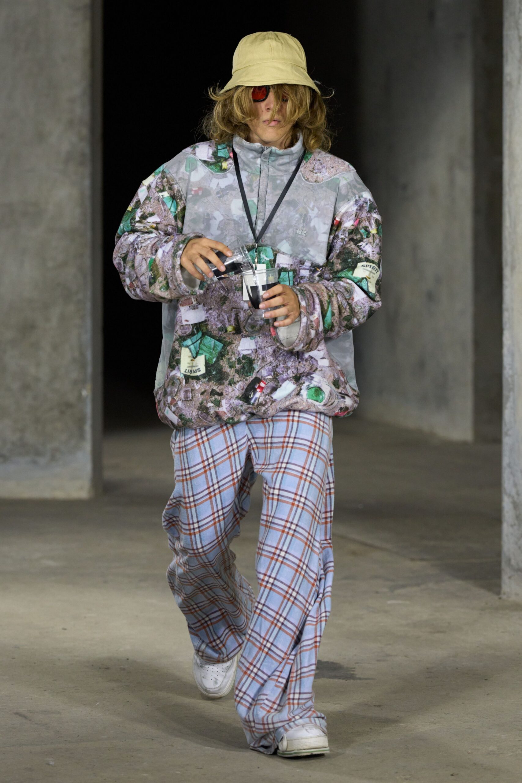 oversized printed anorak jacket
