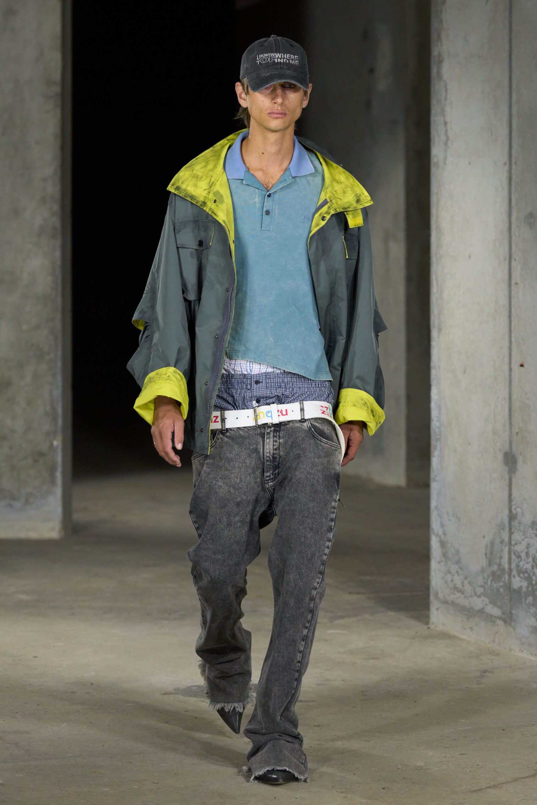 oversized color-block utility jacket