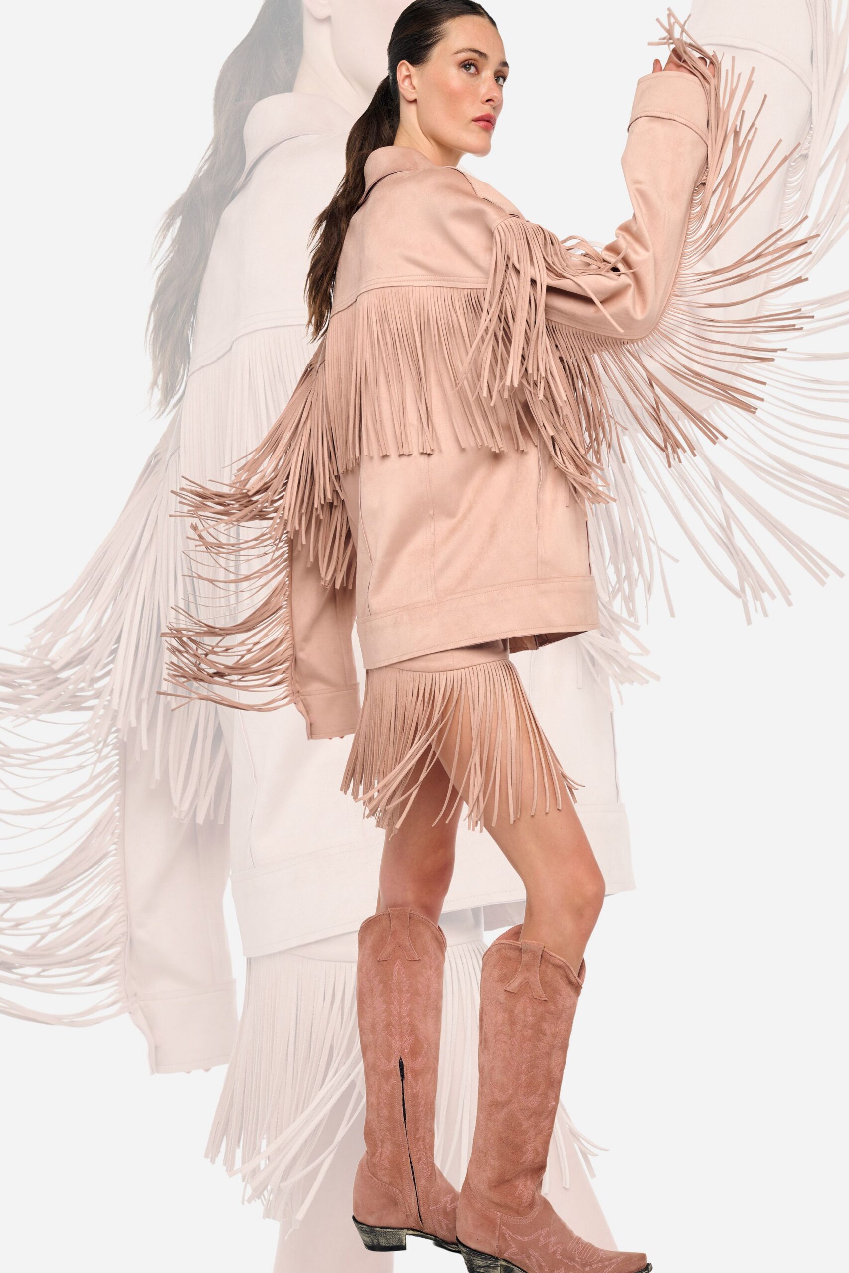 fringed suede western jacket