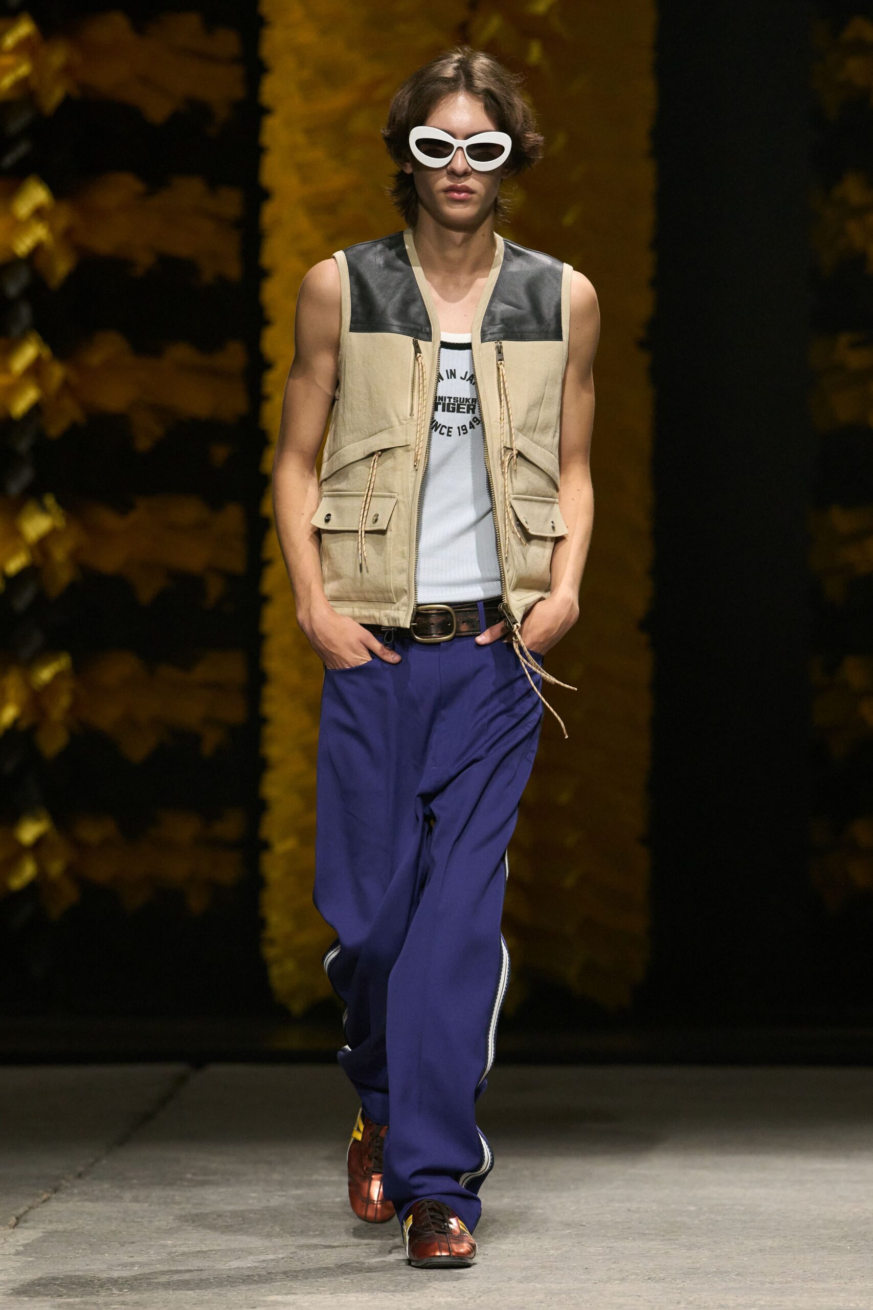 beige utility fishing vest