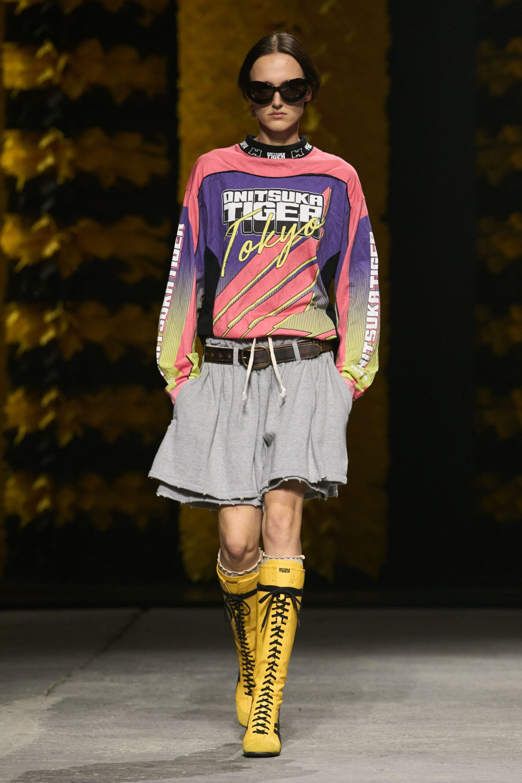 oversized graphic logo long-sleeve top