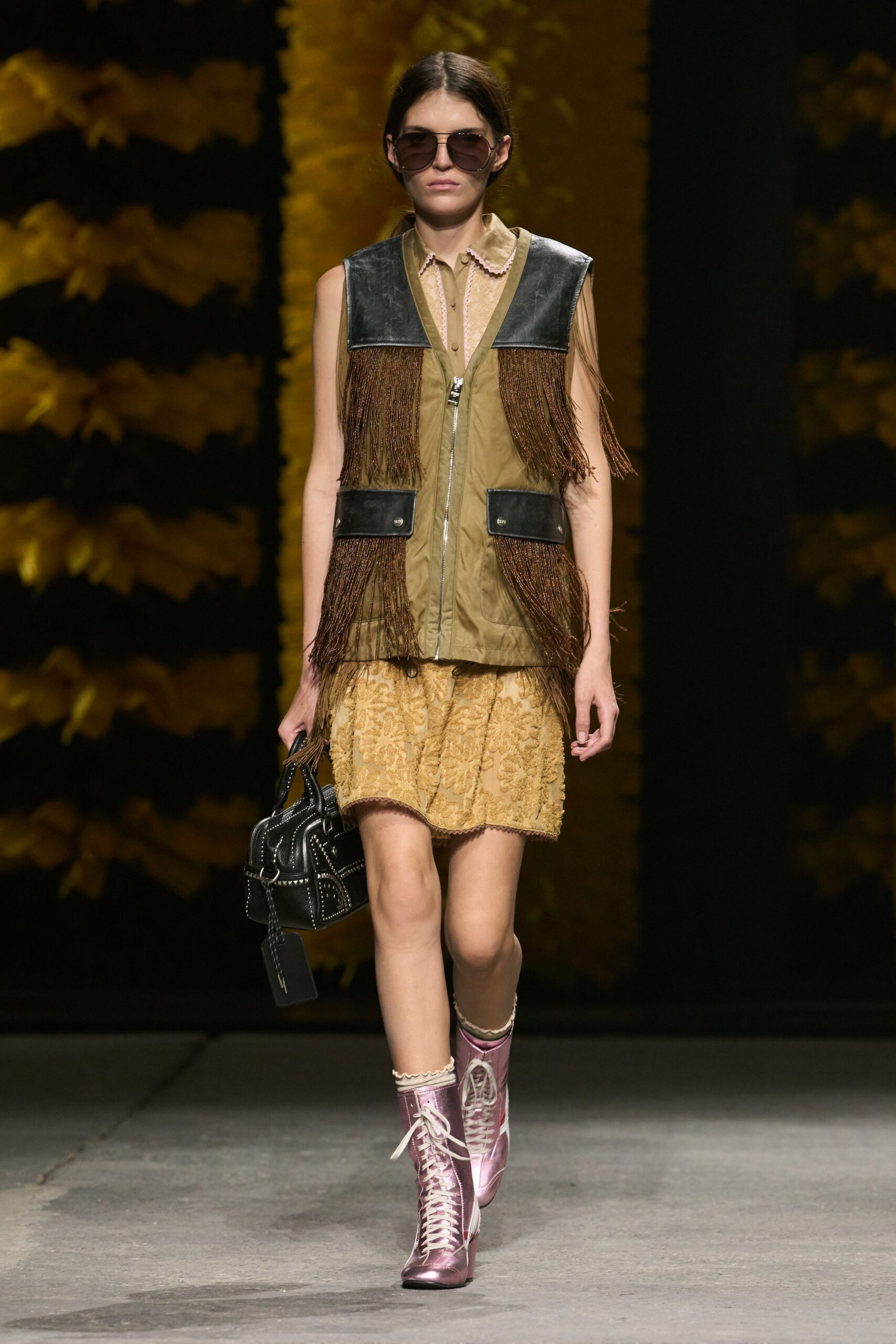 fringed utility vest