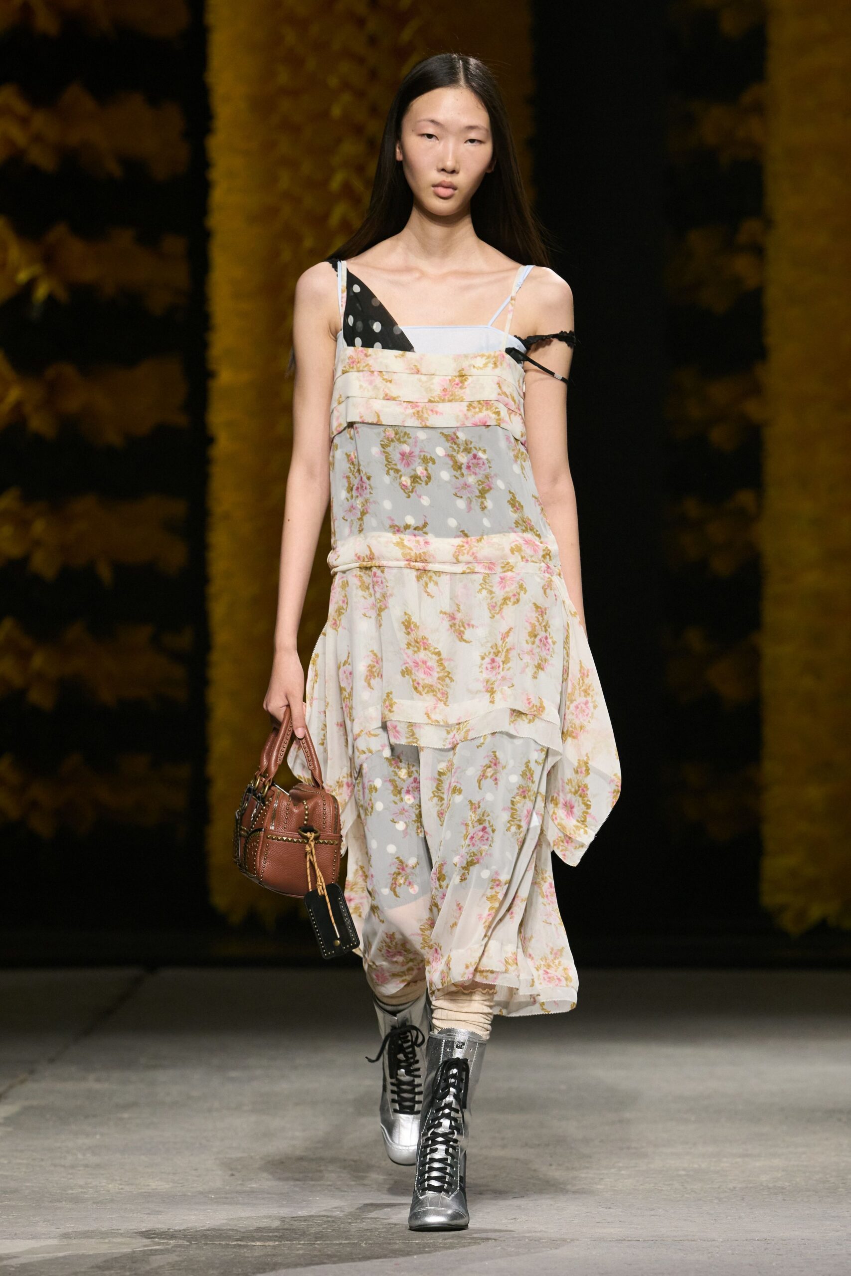 floral chiffon slip maxi dress
