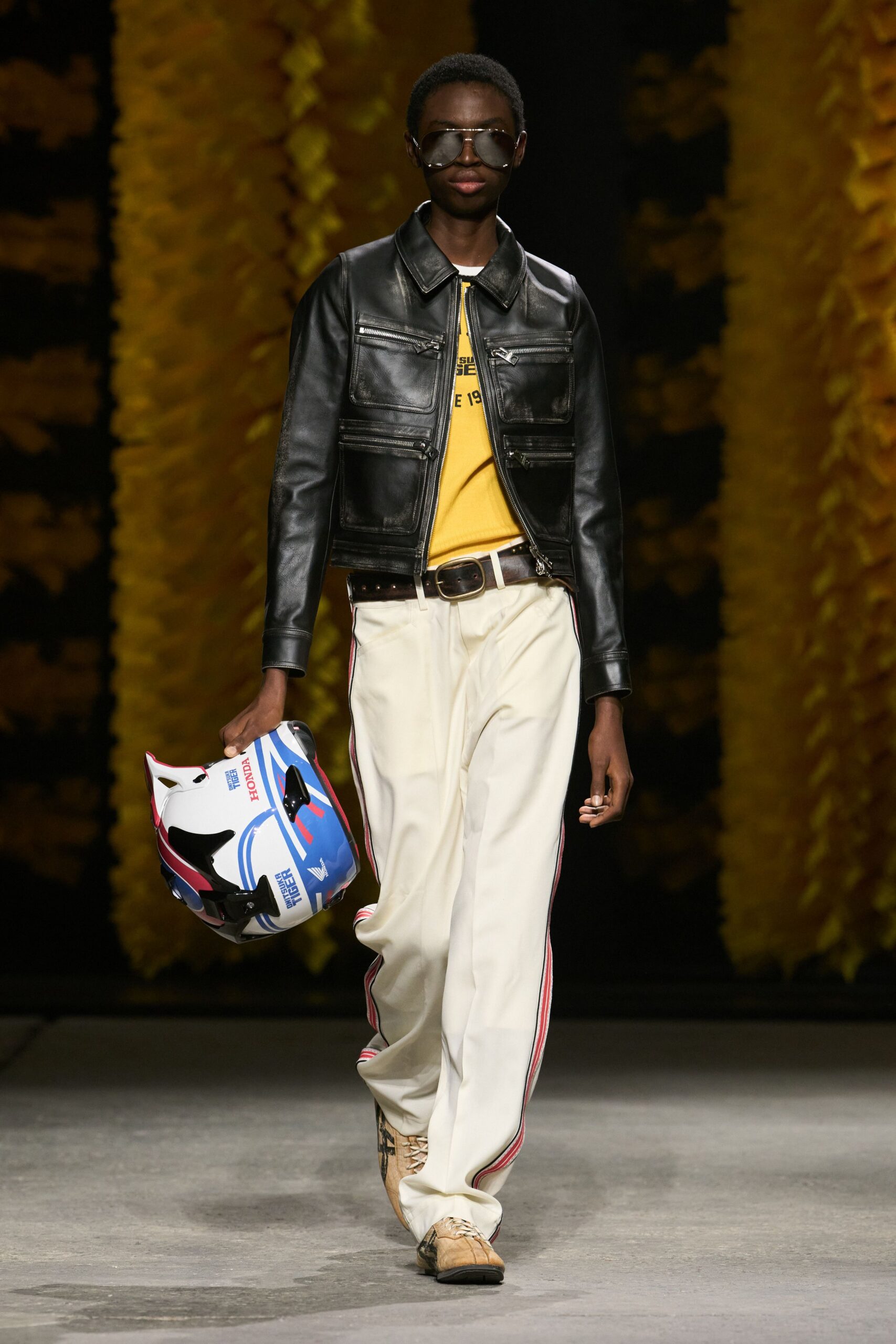 black leather moto jacket