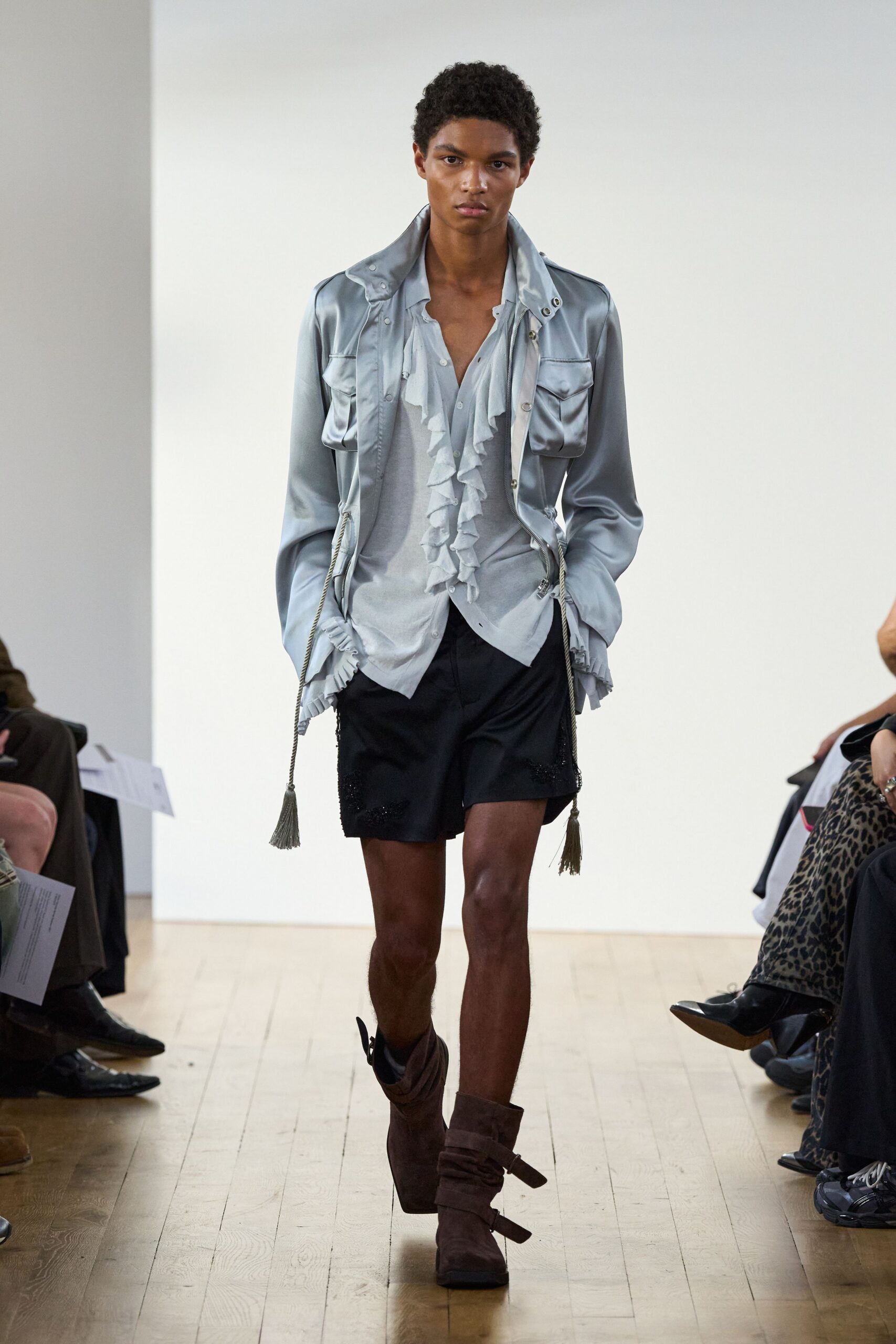 ruffled sheer blouse