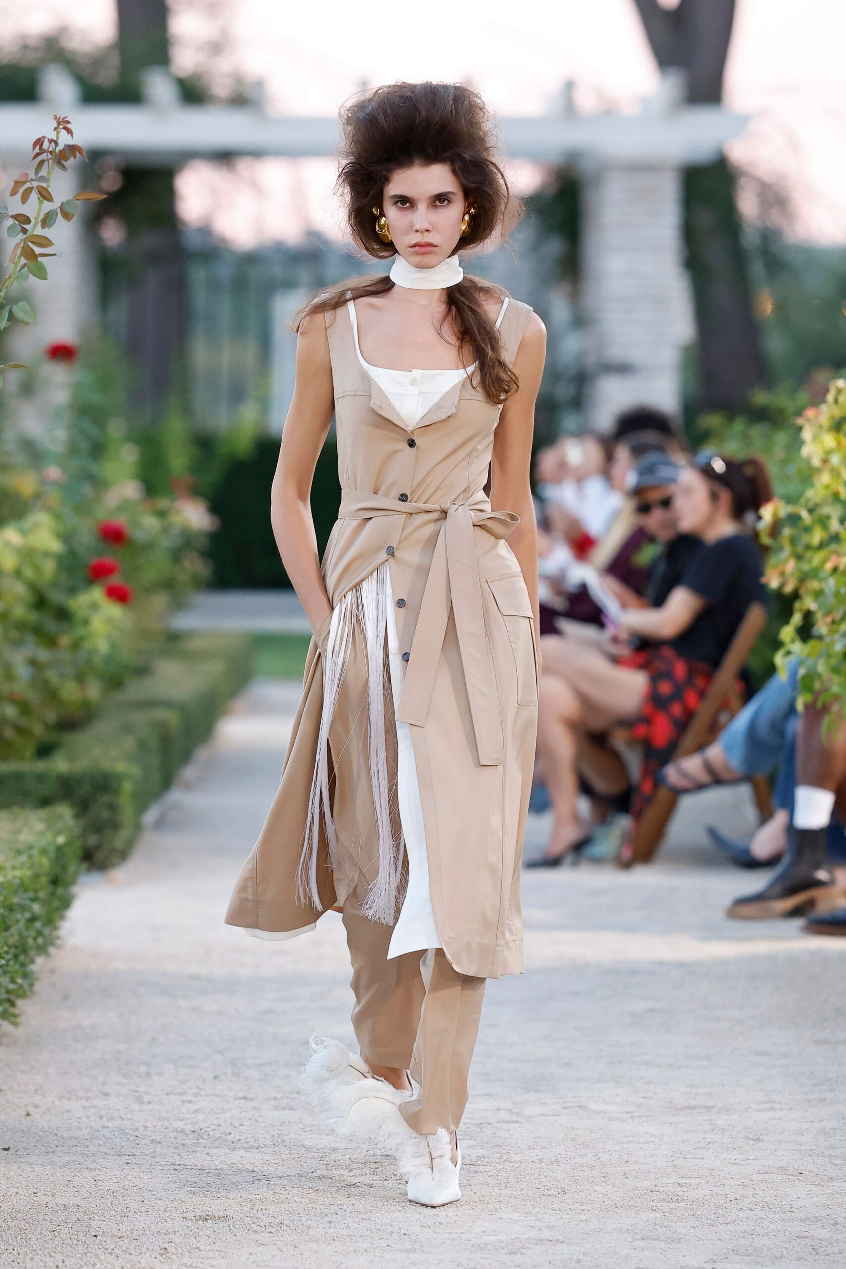 belted utility apron dress