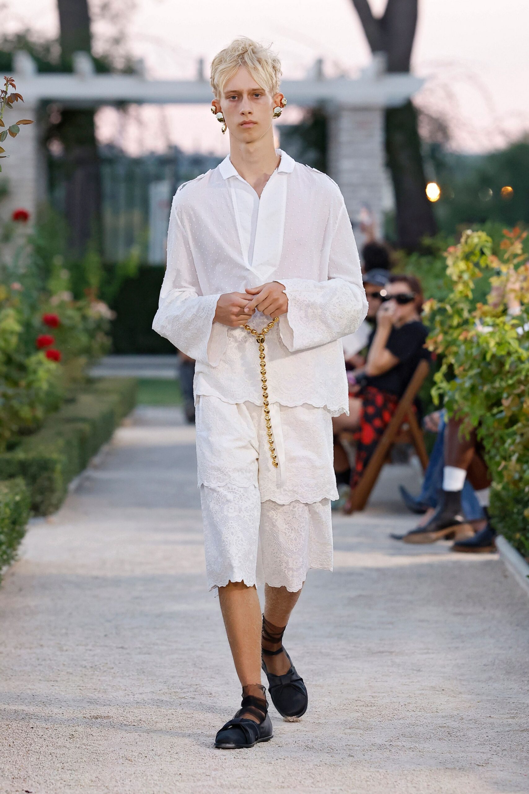 sheer white embroidered tunic shirt