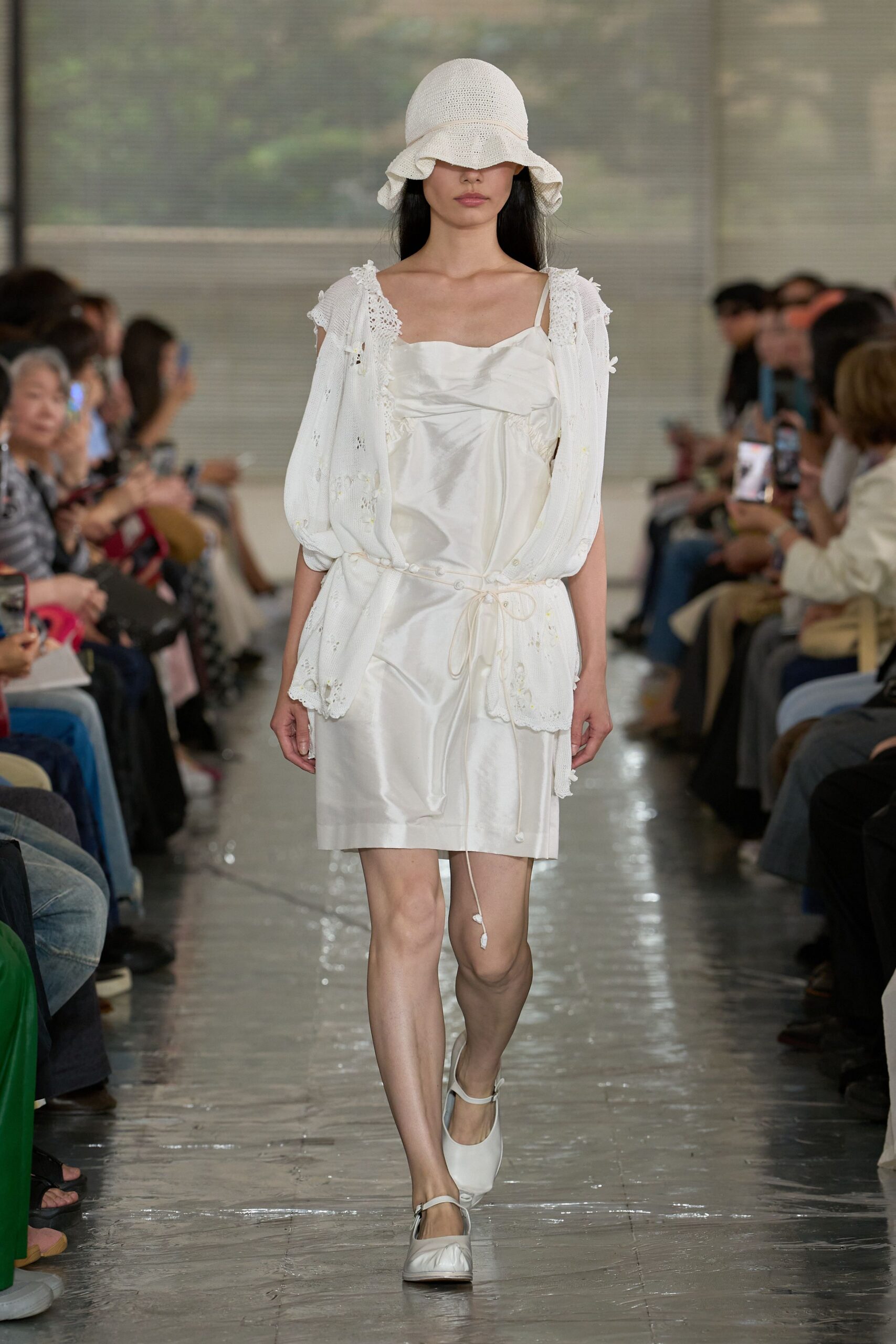 white satin mini dress