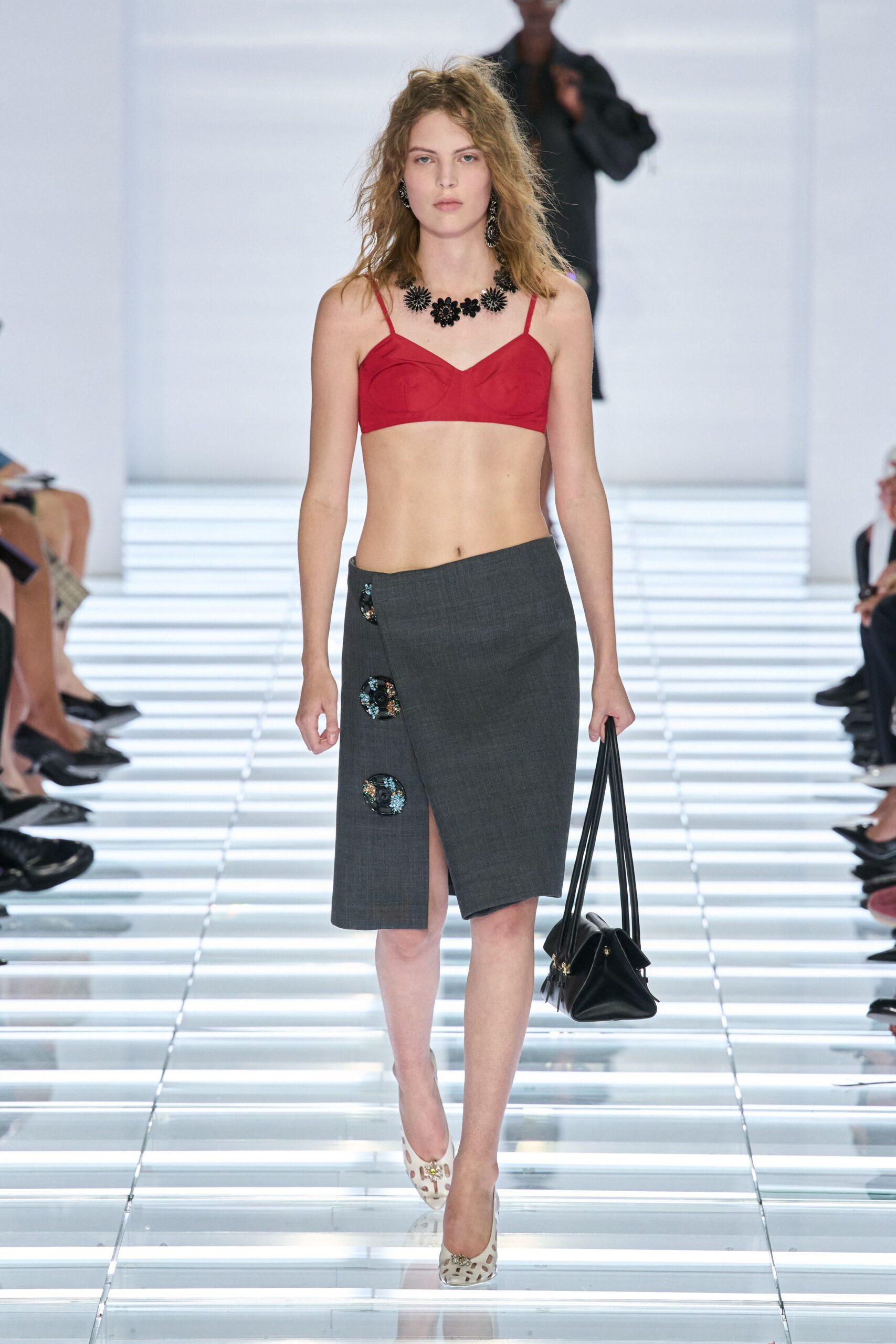 red bra top