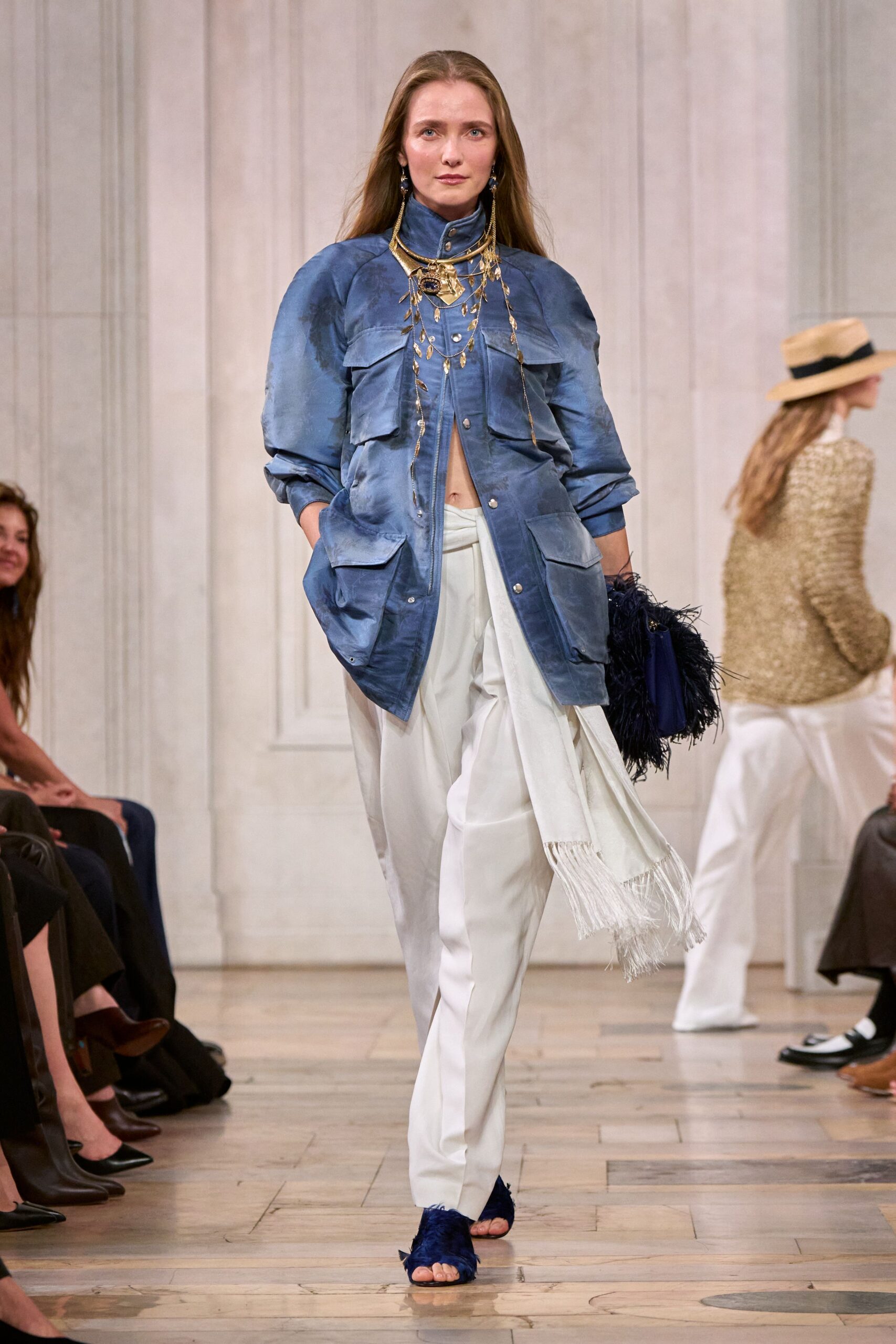 blue safari jacket