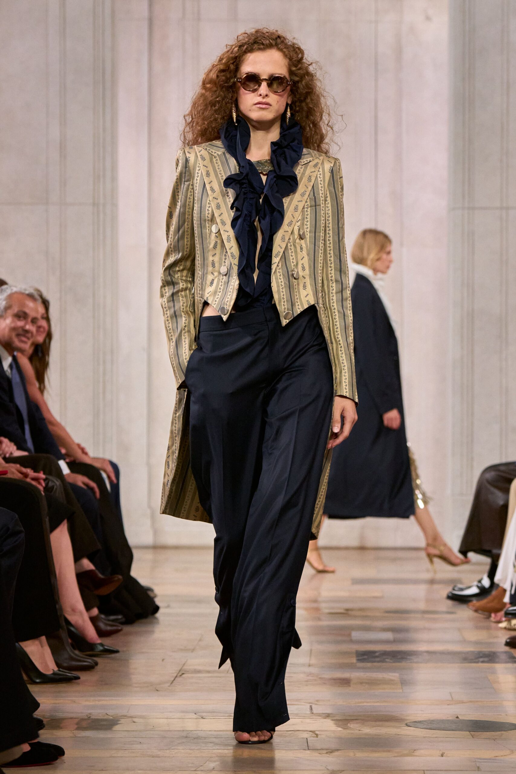 striped cropped tailcoat jacket
