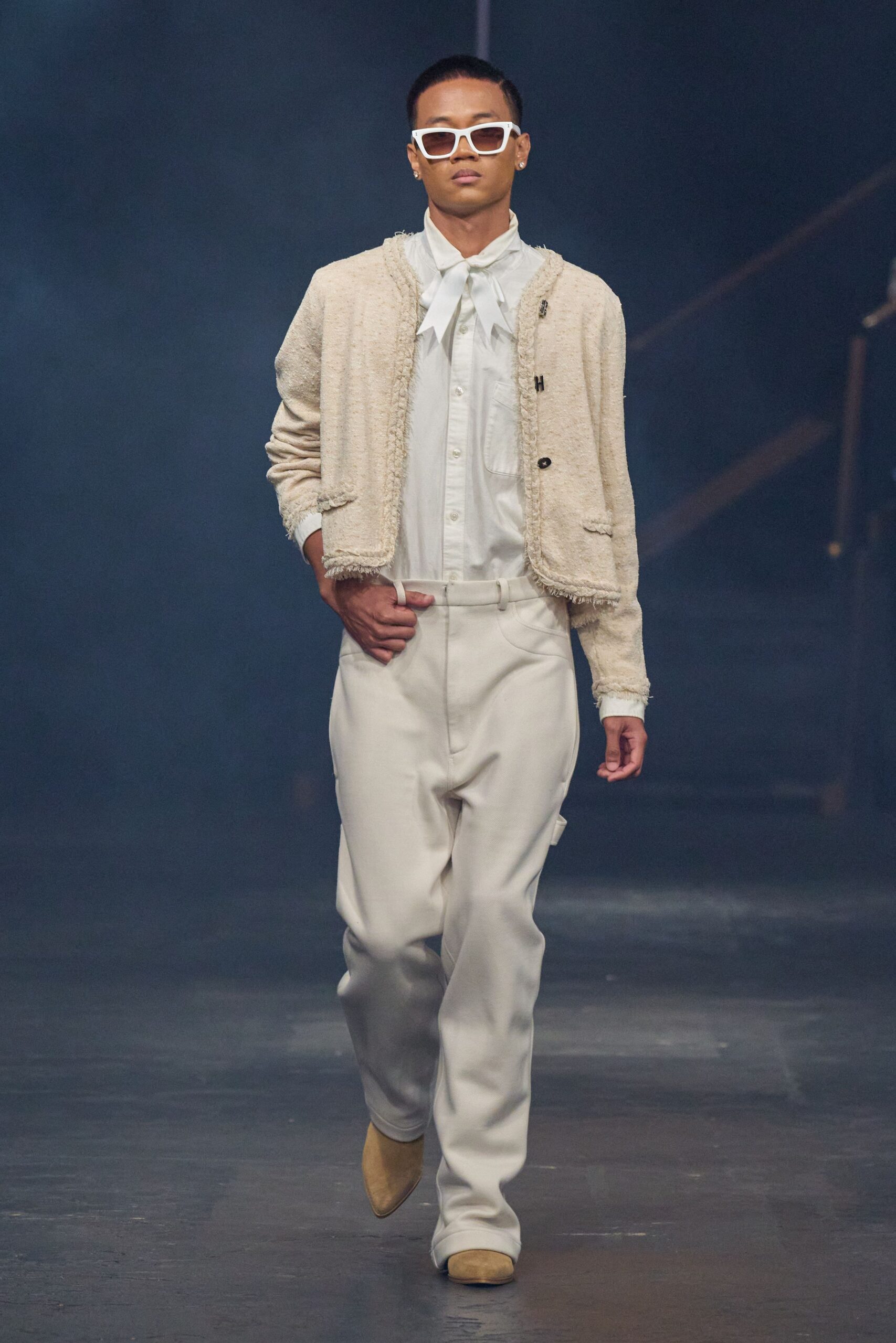 ivory unknown wide-leg pockets pants