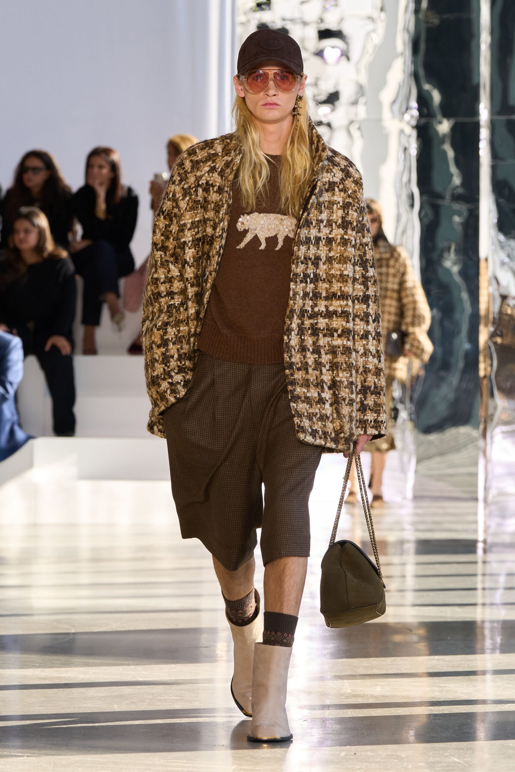 brown leather bag