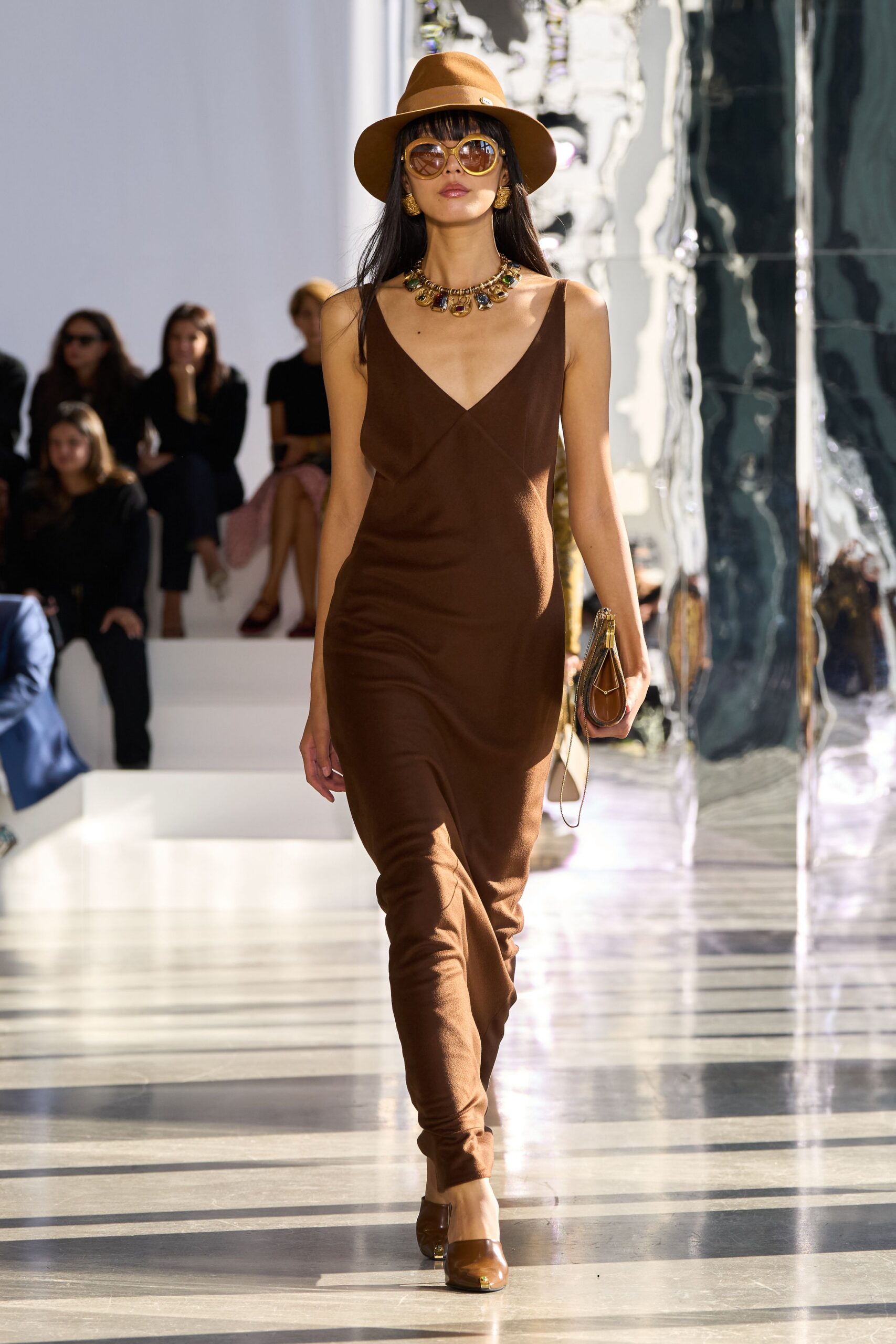brown leather bag