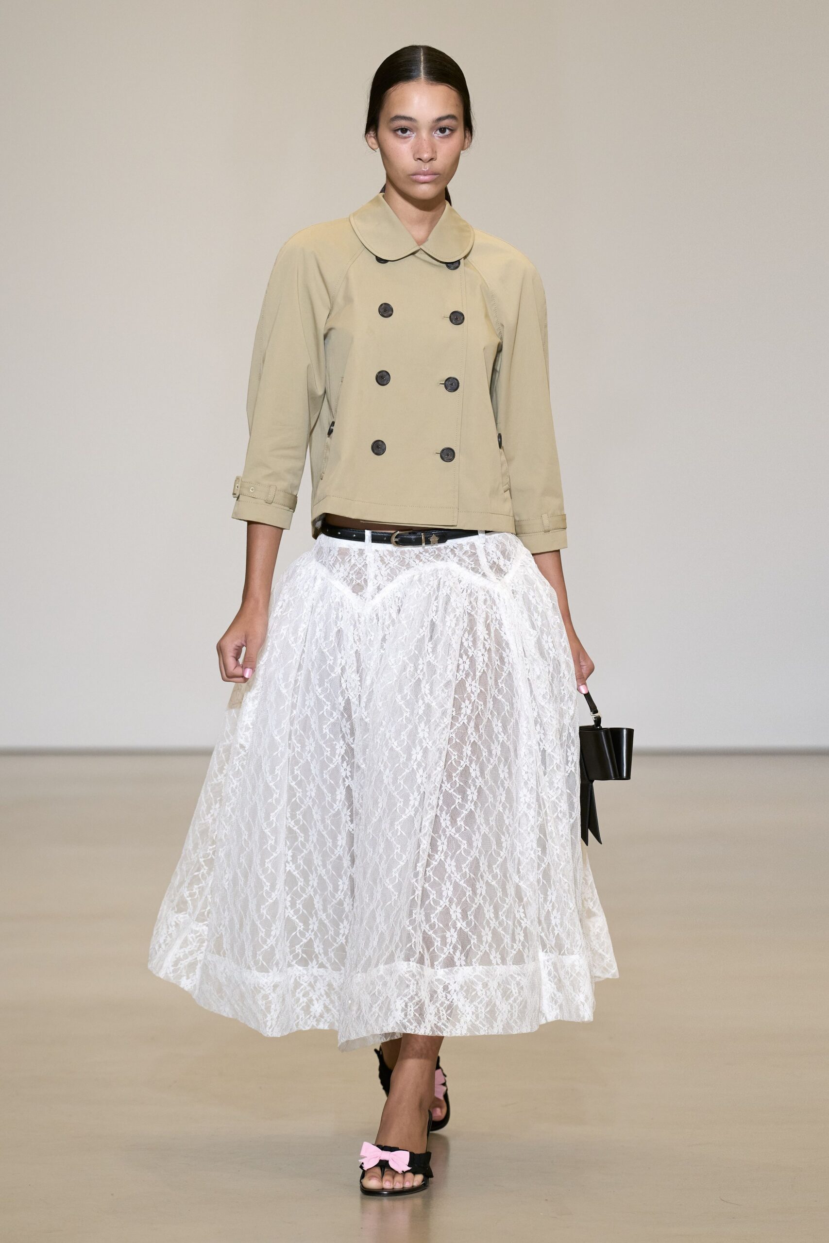 white lace a-line sheer textured maxi skirt