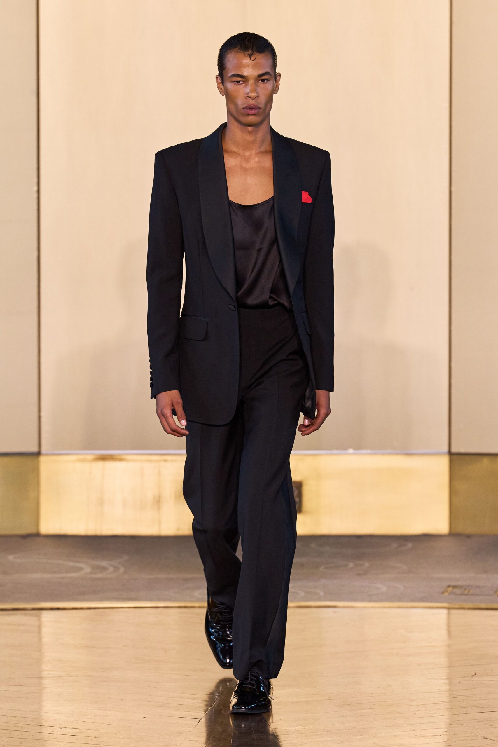 black unknown straight-leg pants
