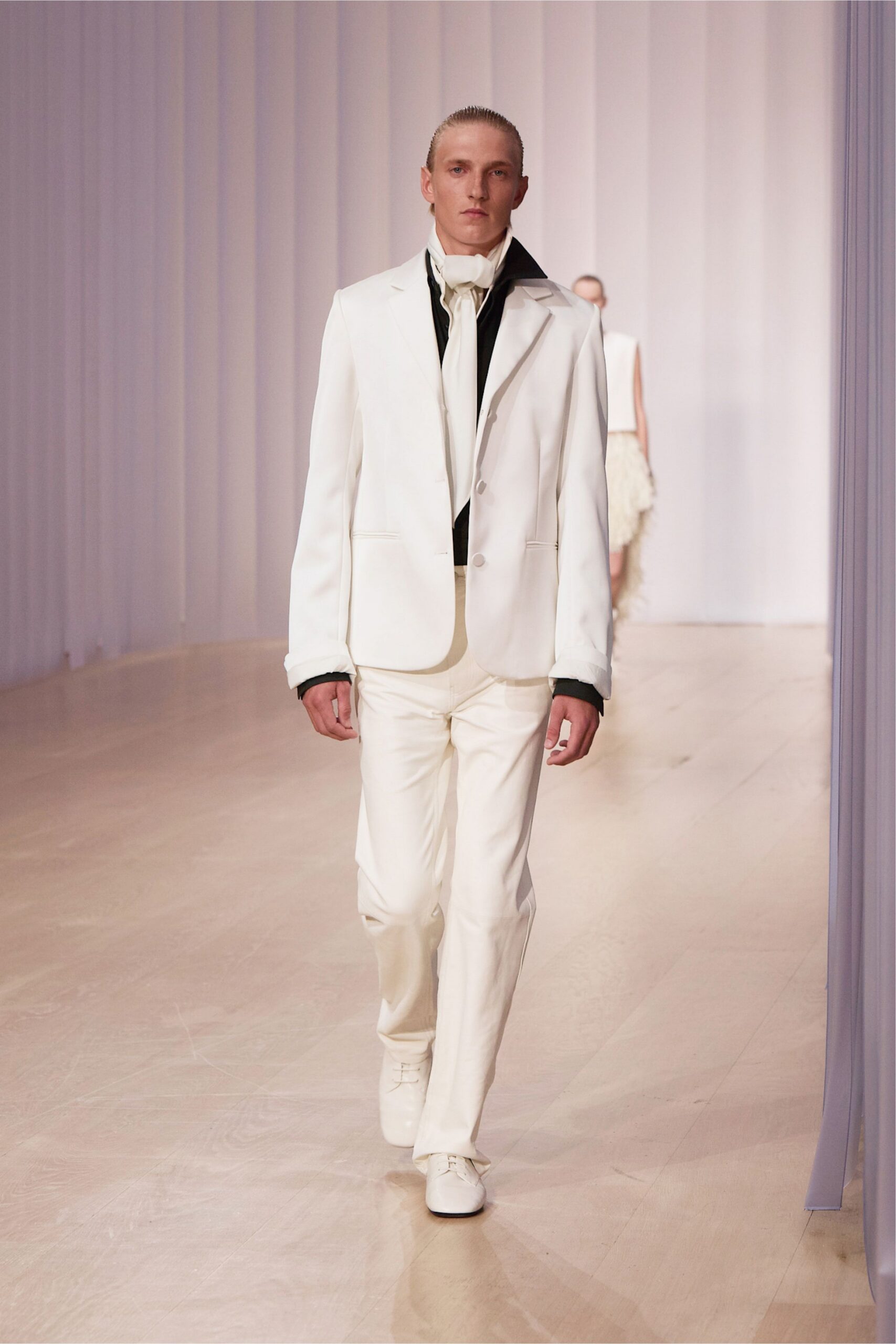 white unknown bow tie