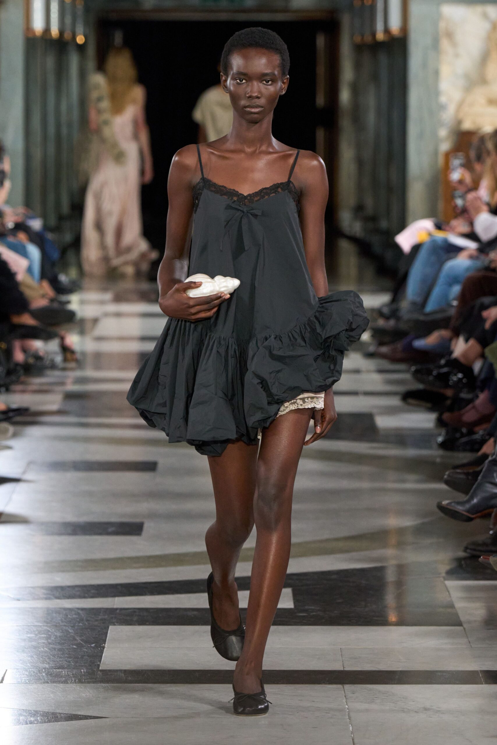 black babydoll slip mini dress