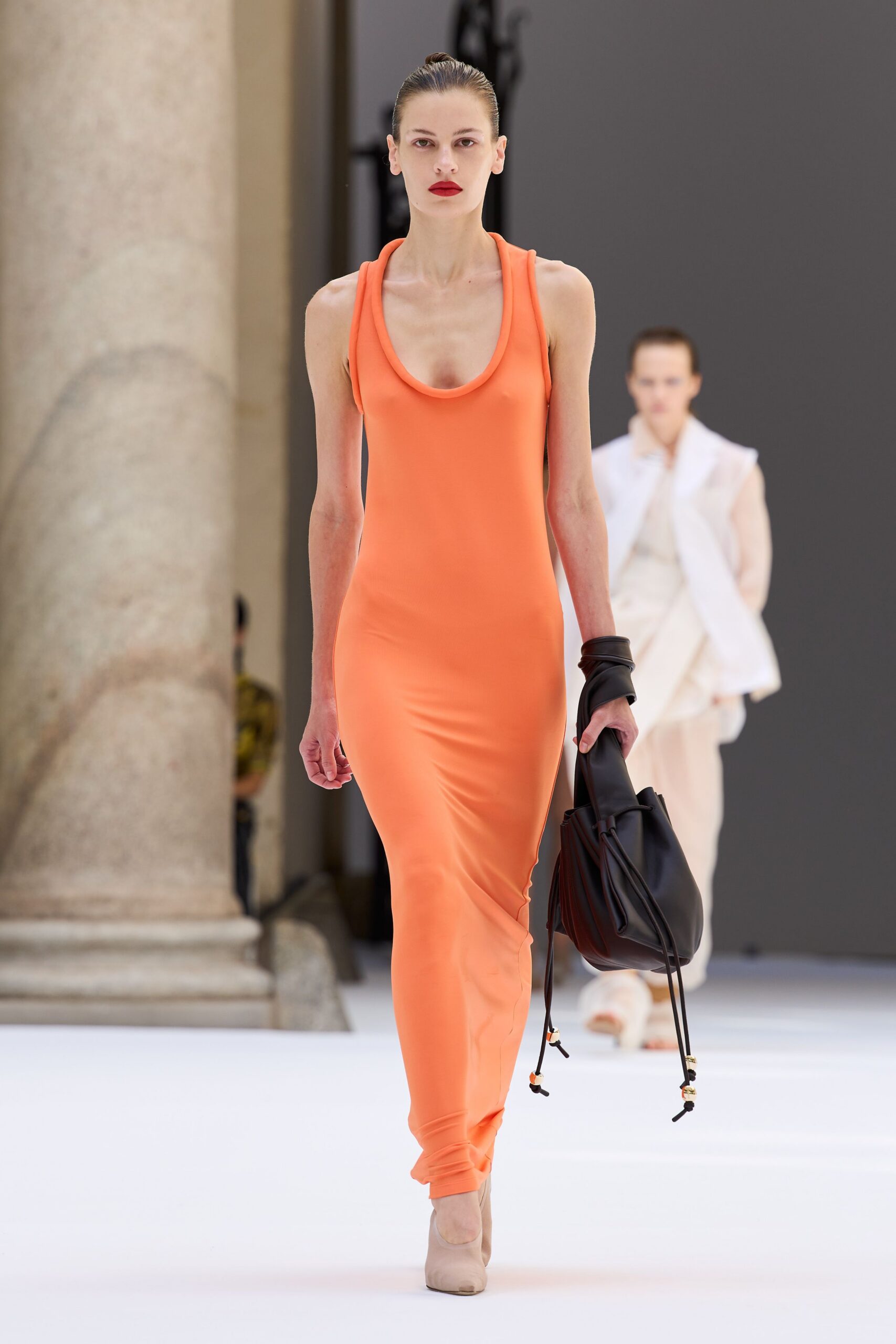 coral tank maxi dress