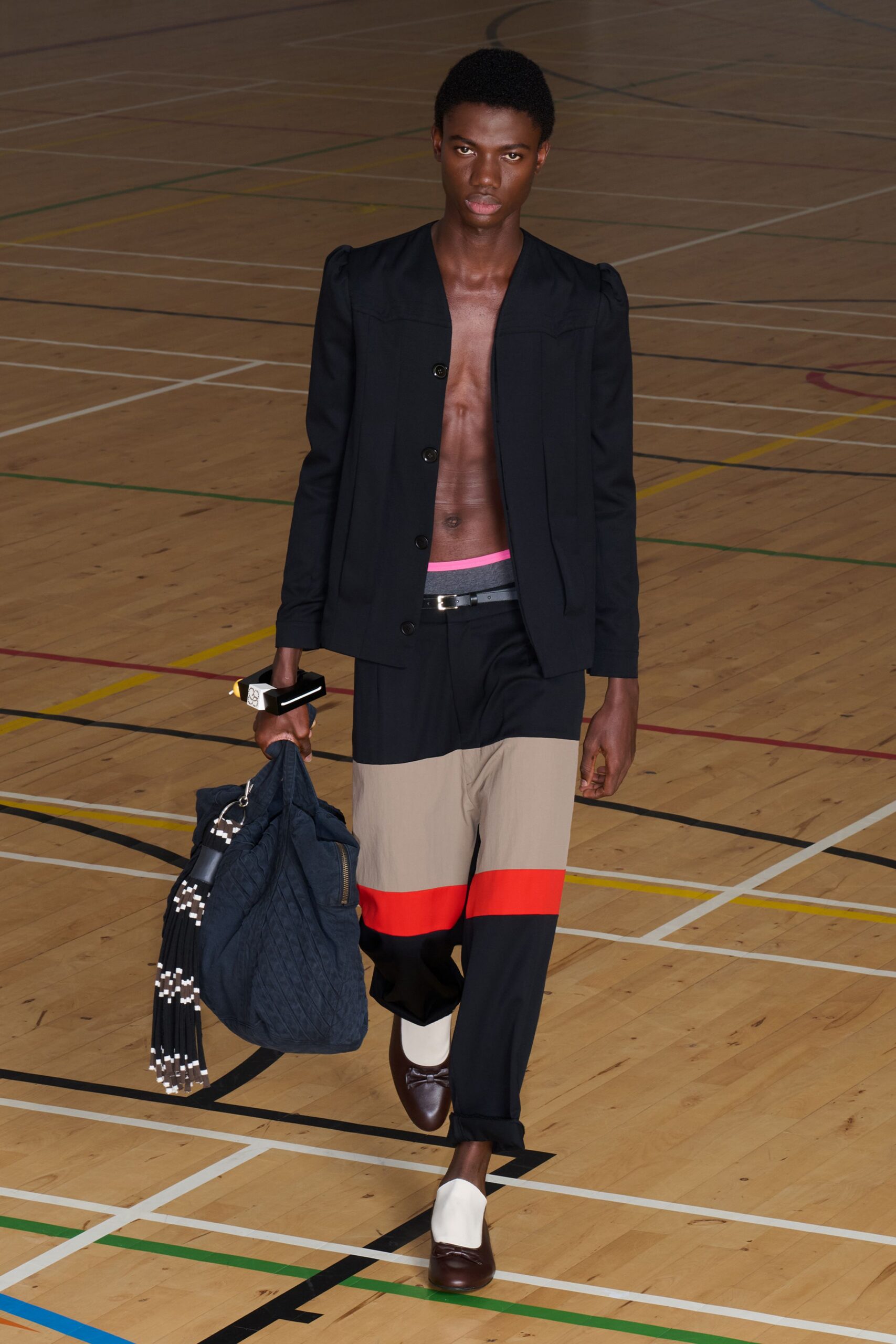 color-block wide-leg trousers