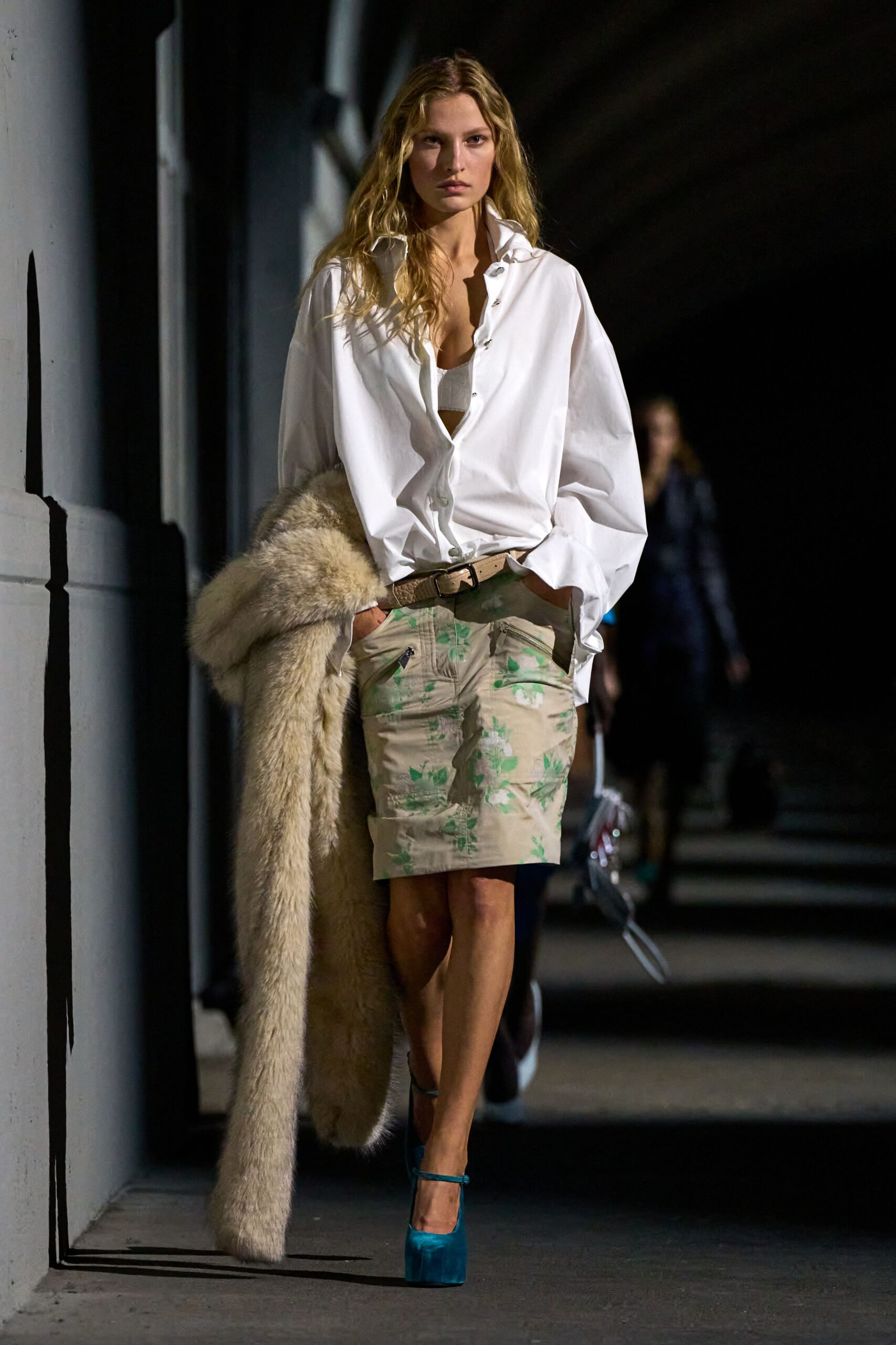 oversized white button-down shirt