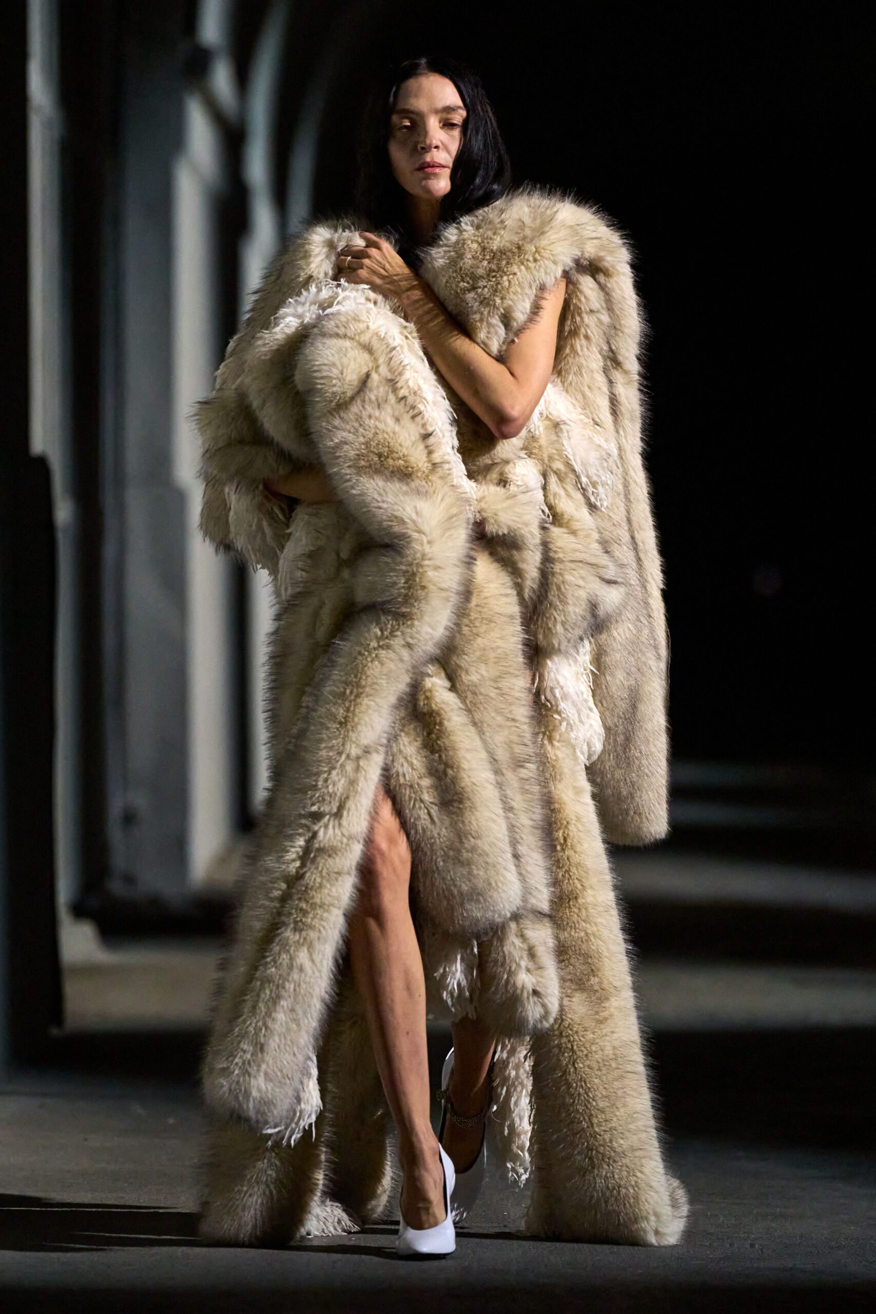 oversized fur coat
