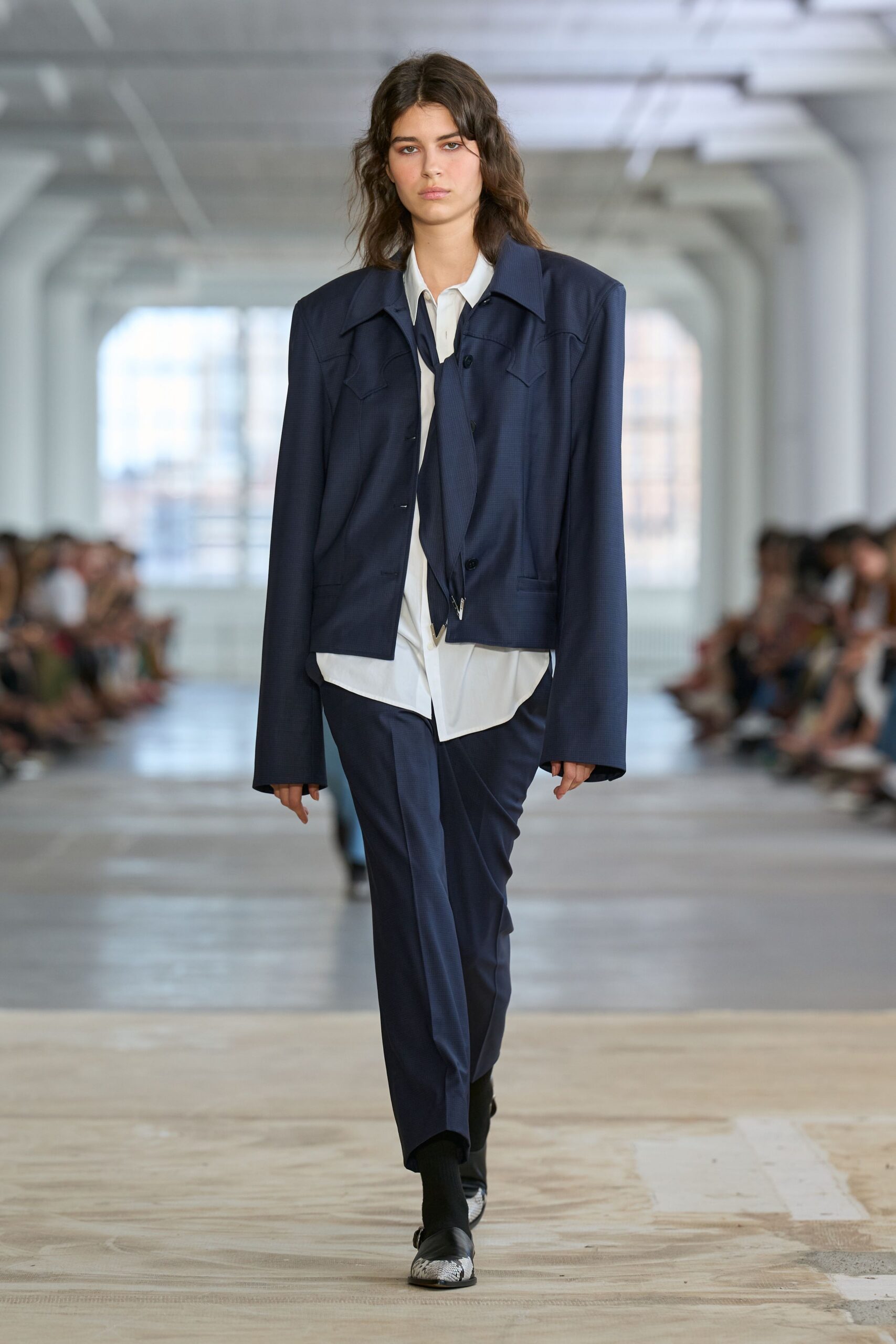white unknown collared long-sleeve shirt