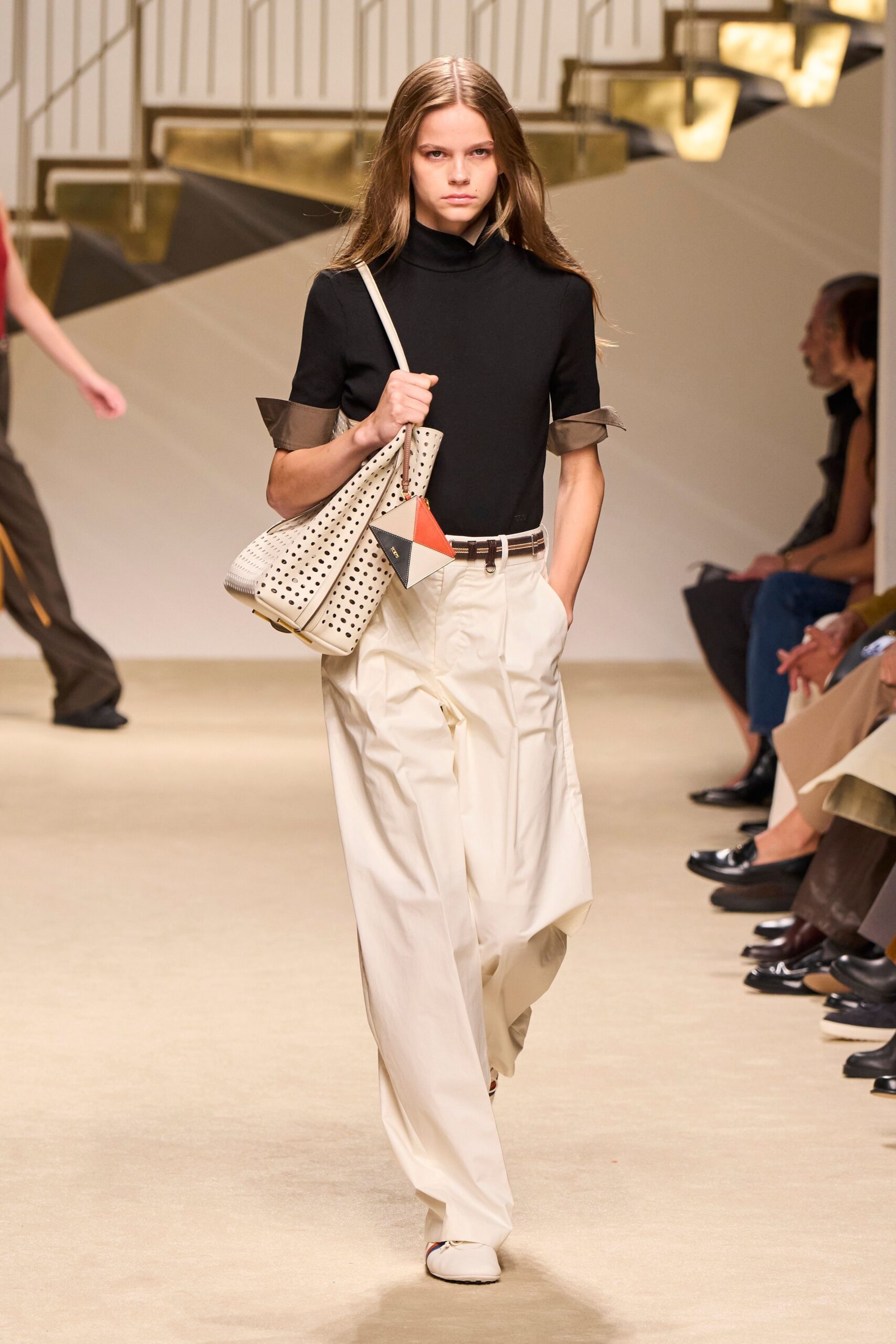 perforated leather tote bag