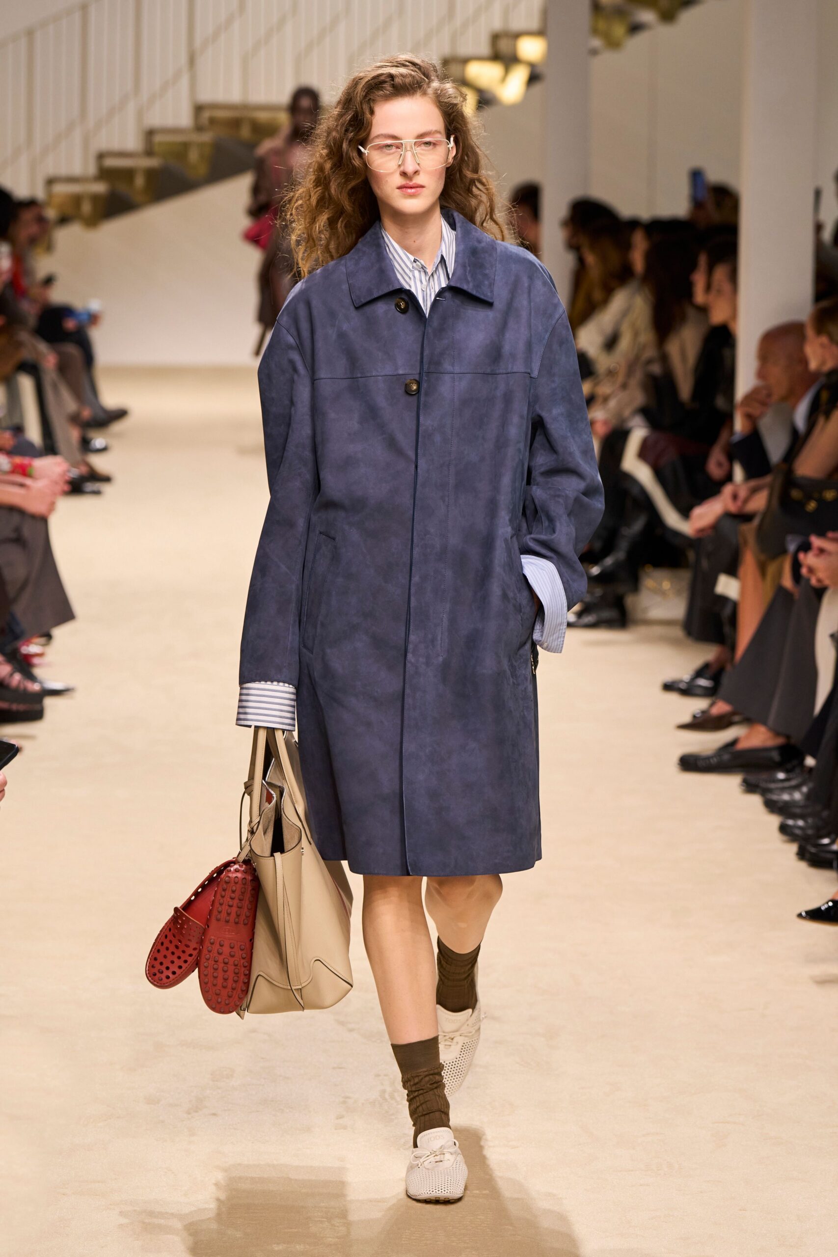 blue suede car coat