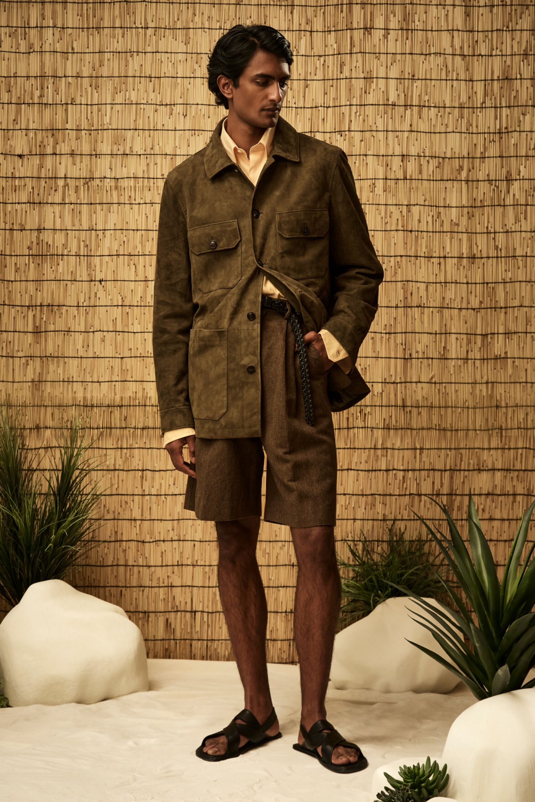 suede safari jacket