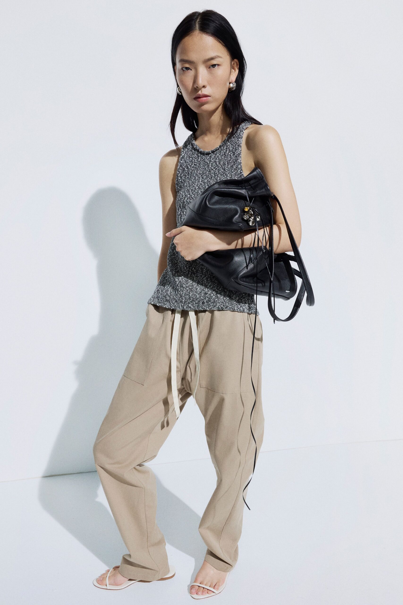 black leather bag