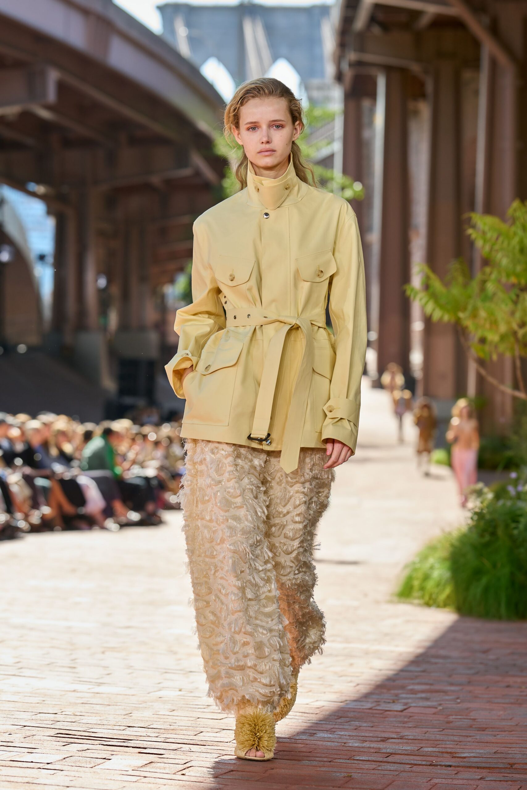 belted safari jacket