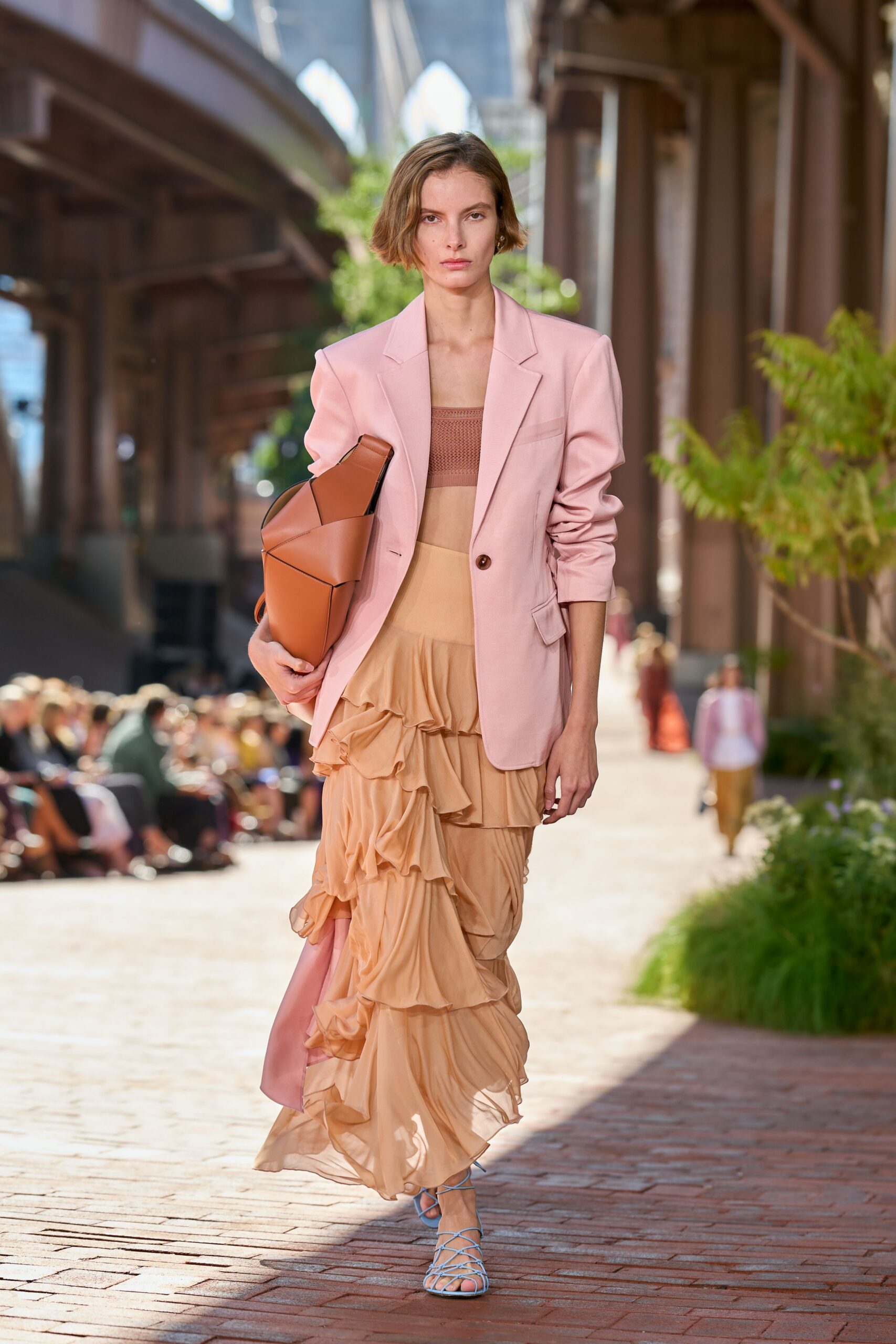 brown leather bag
