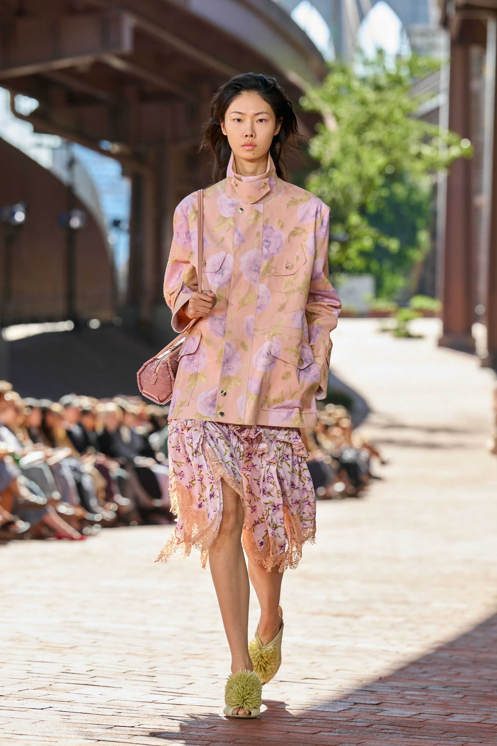 pink floral field jacket