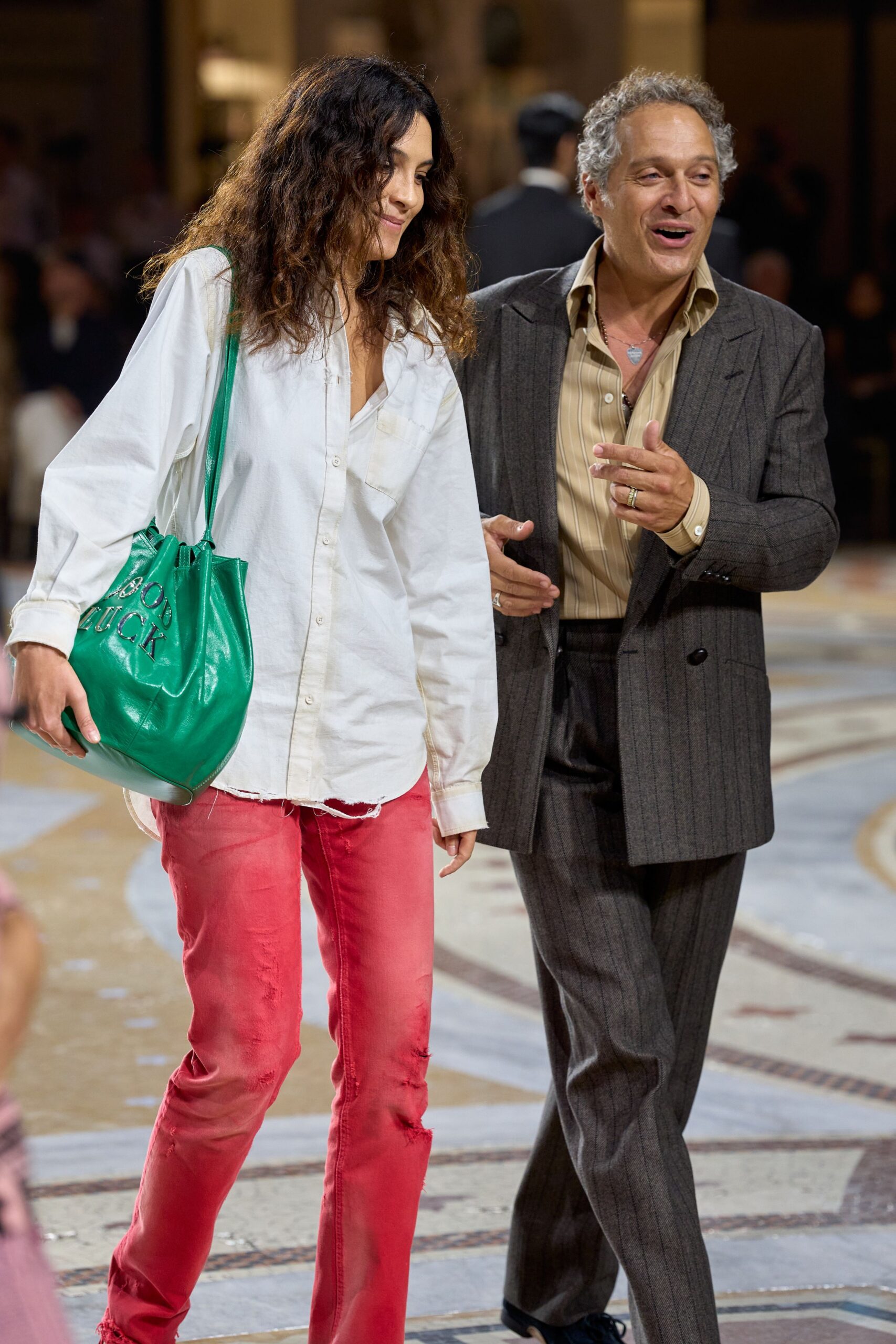 oversized white button-down shirt
