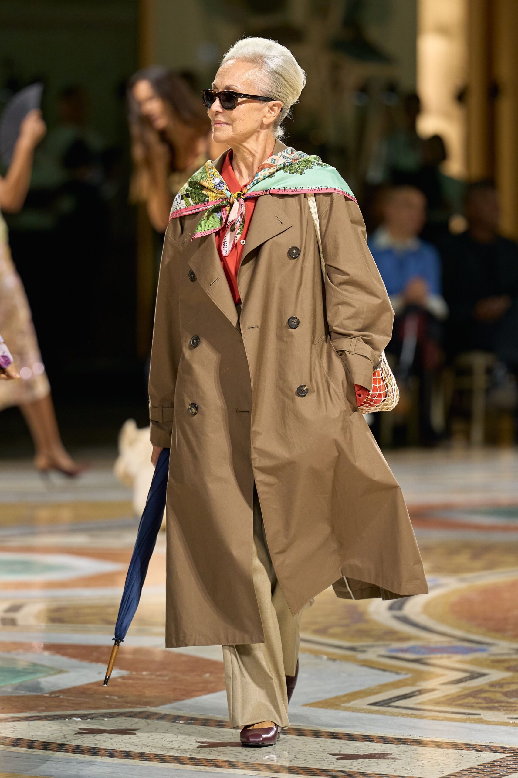 oversized brown trench coat