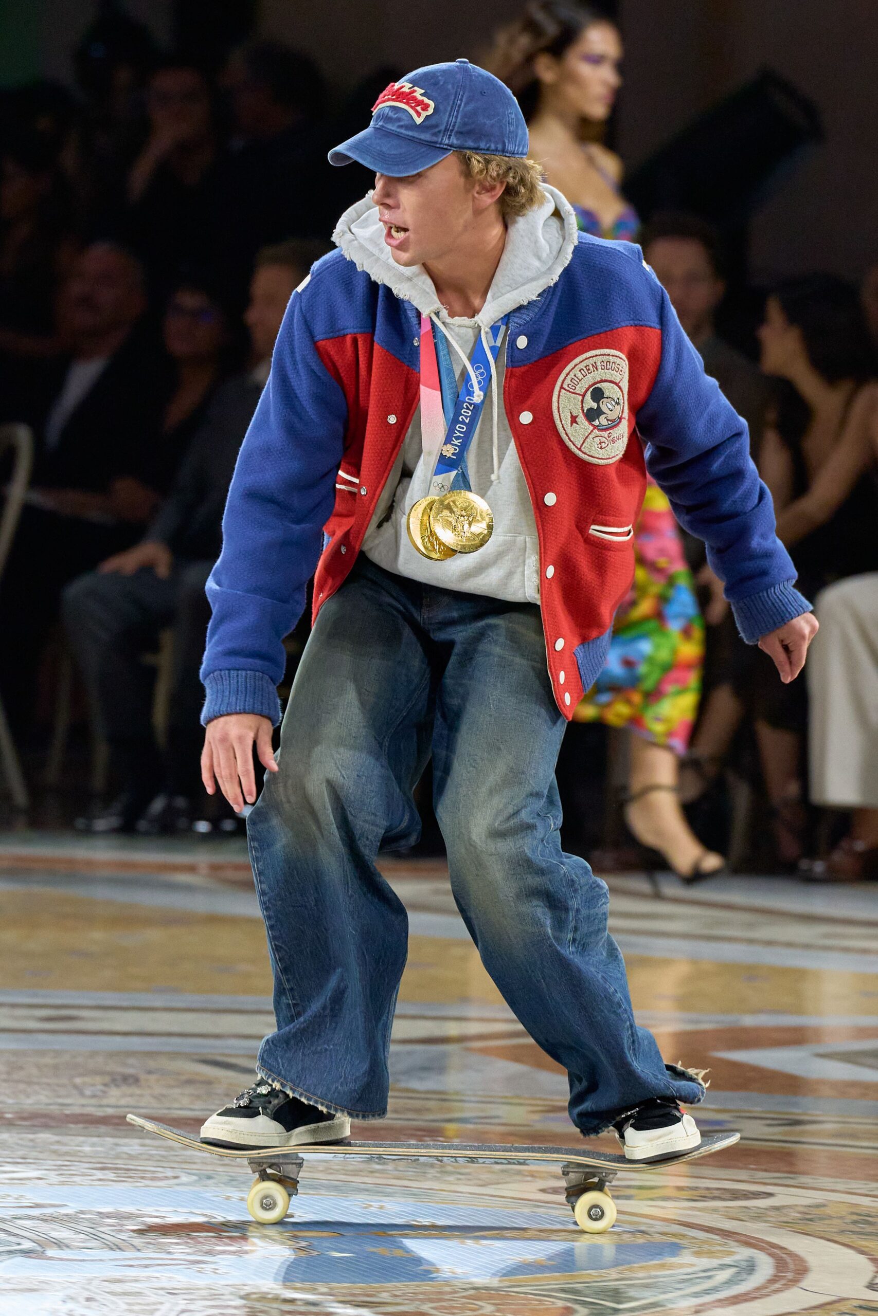 color-block varsity jacket