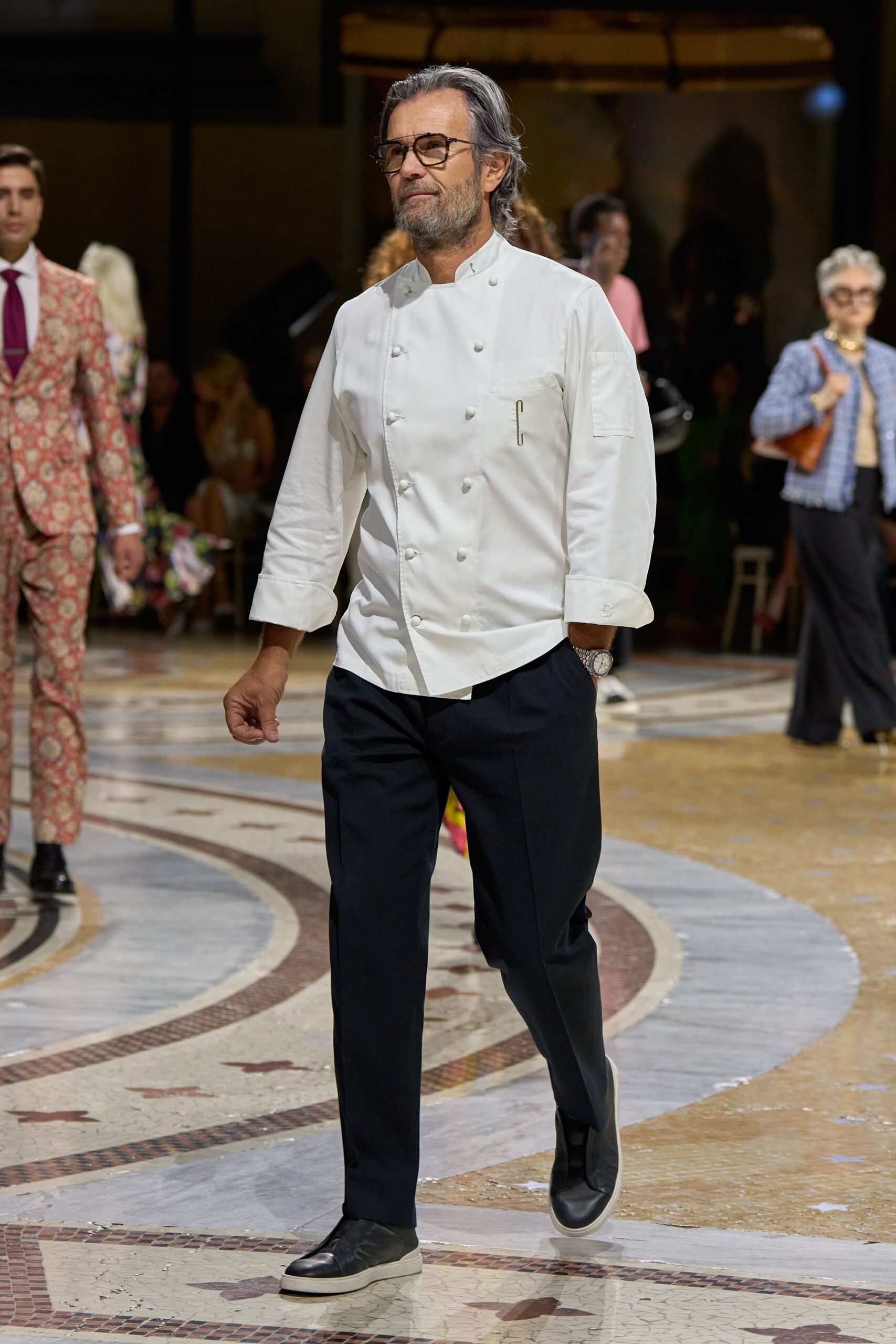 white chef jacket