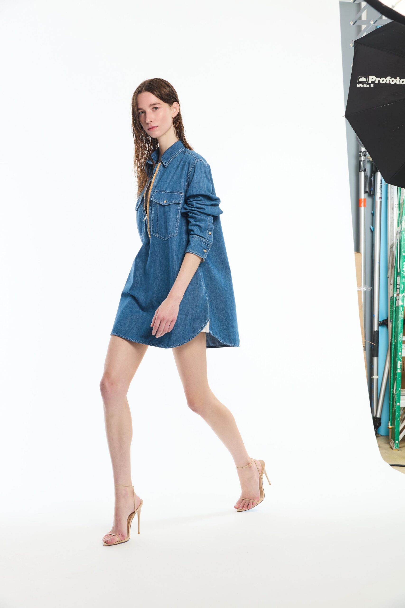 oversized denim shirt dress