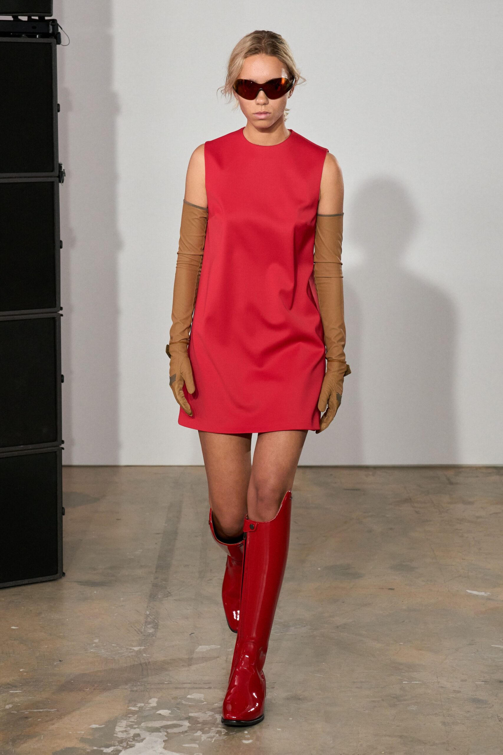 red shift mini dress