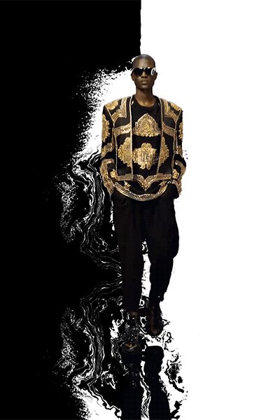 black gold embroidered jacket