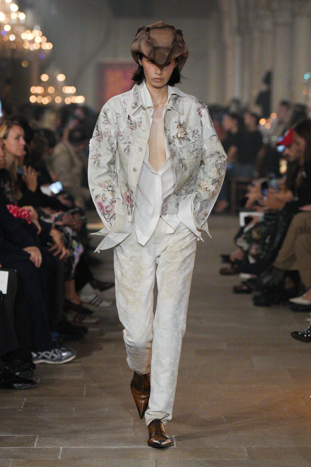 floral printed ivory jacket