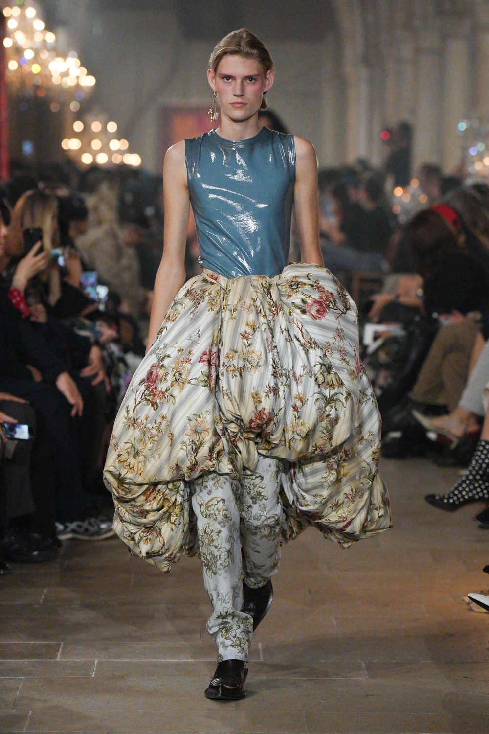floral balloon trousers