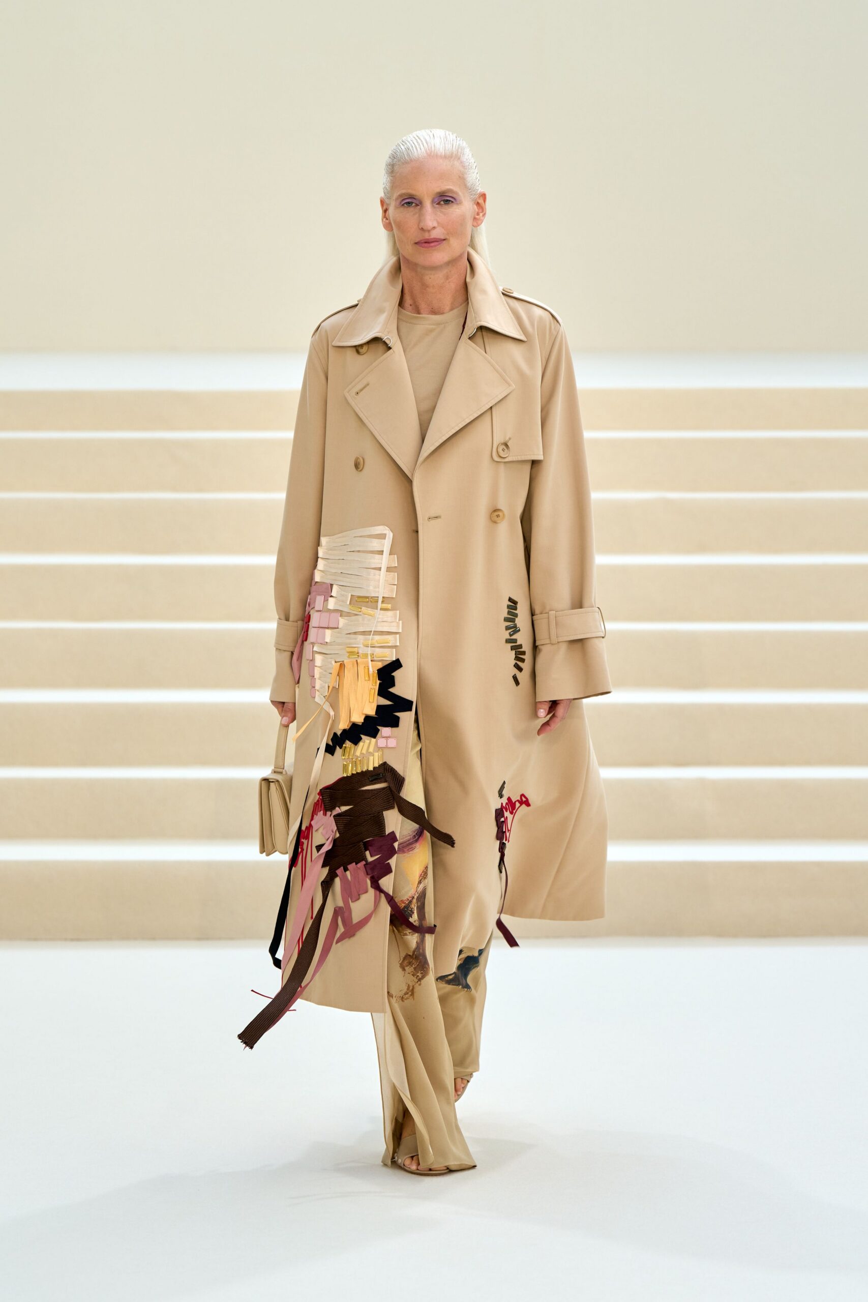 beige jersey high-neck top