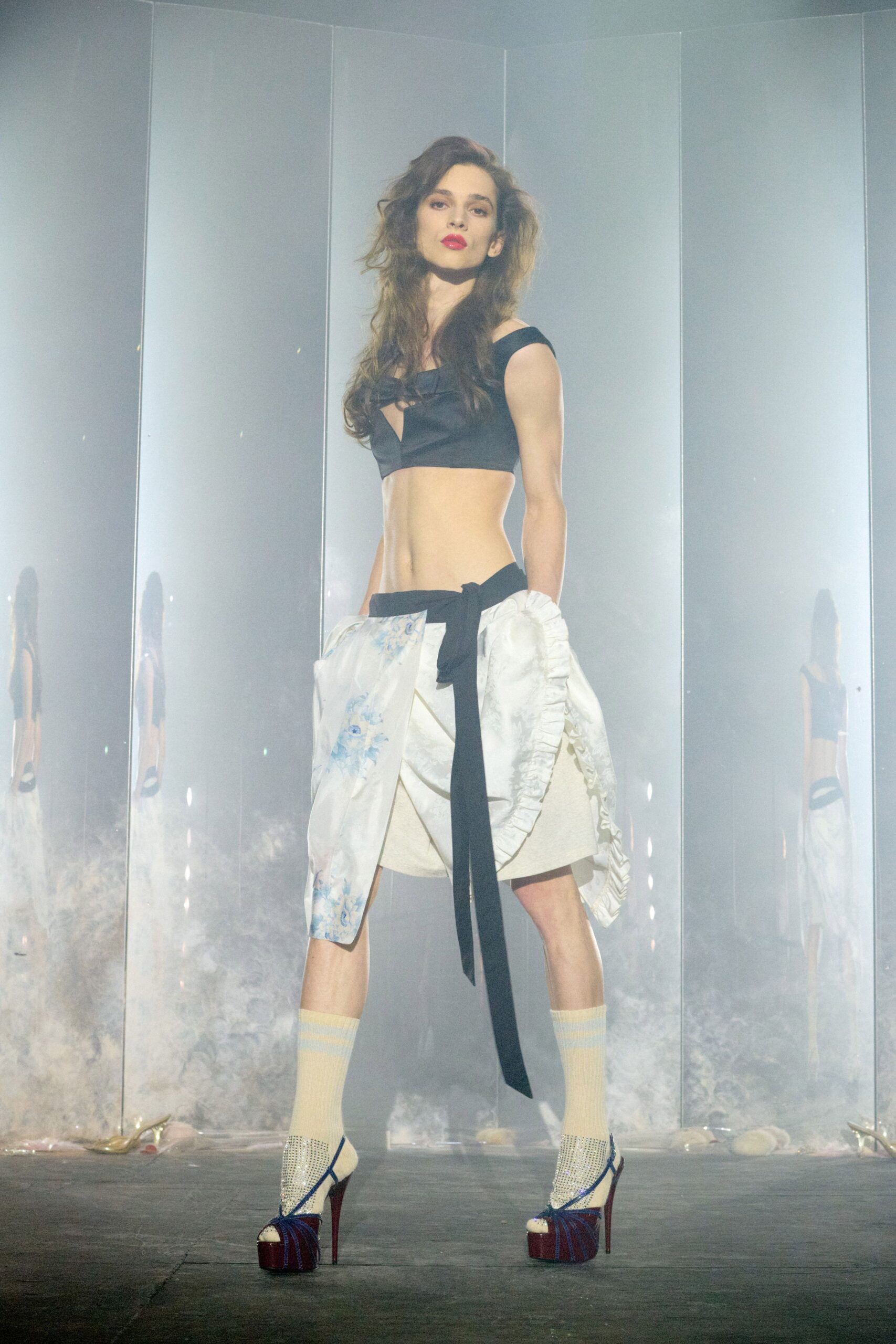 black knotted belt