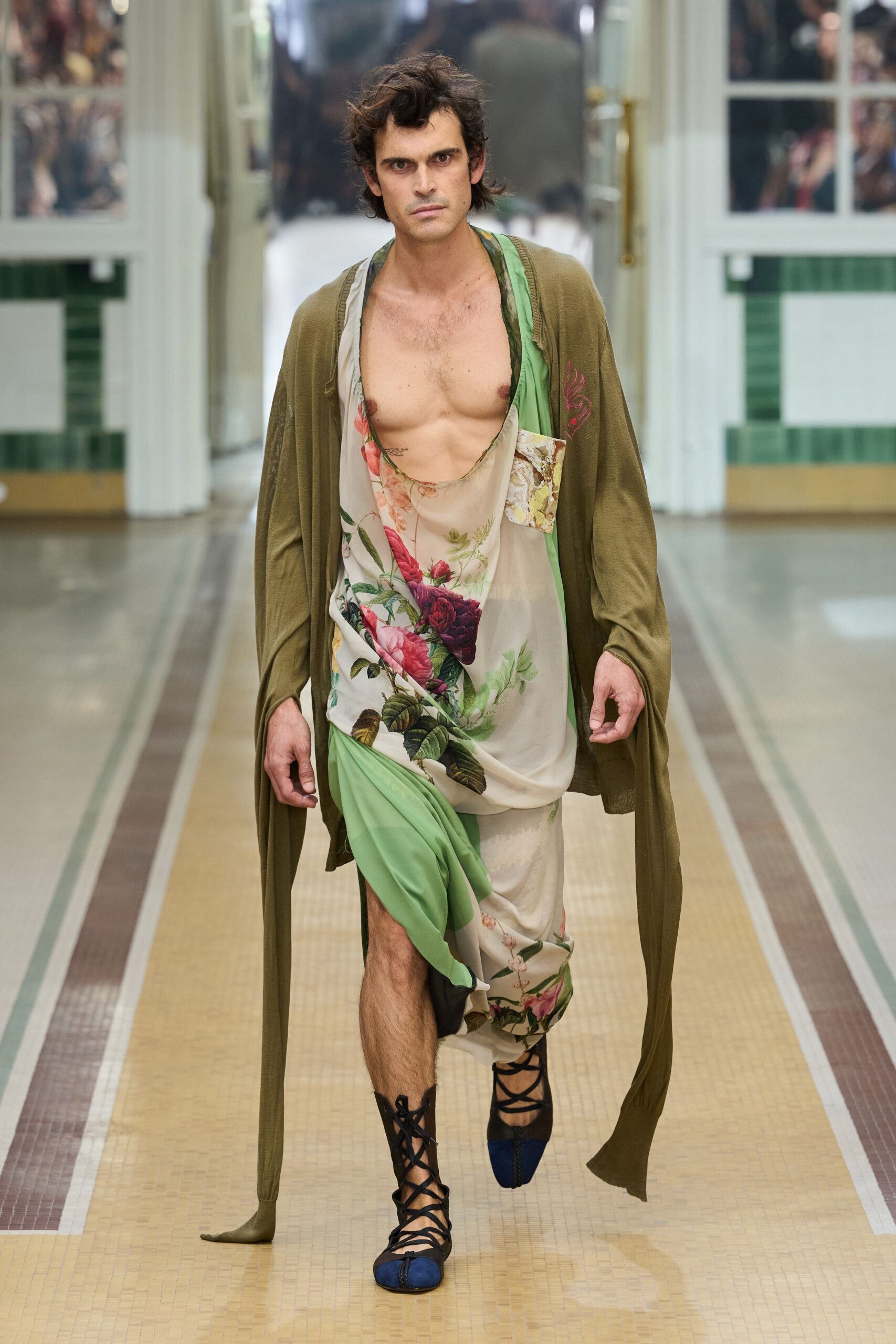 floral chiffon slip dress