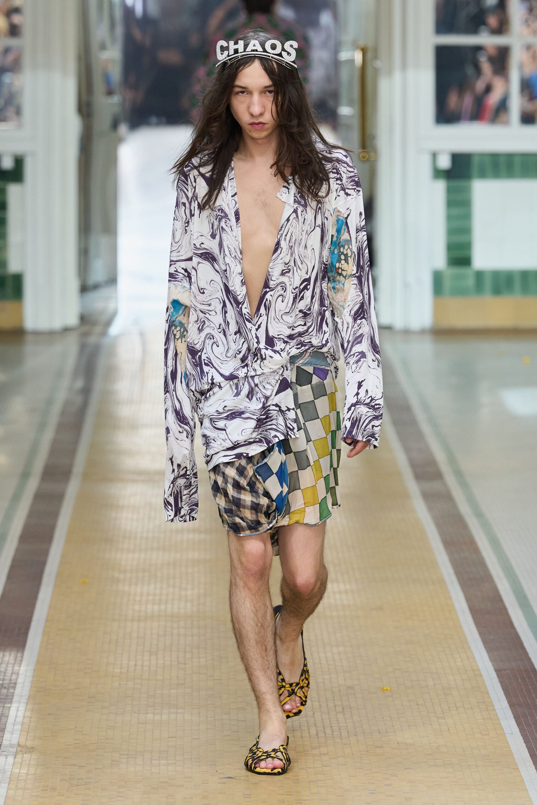 marbled silk shirt