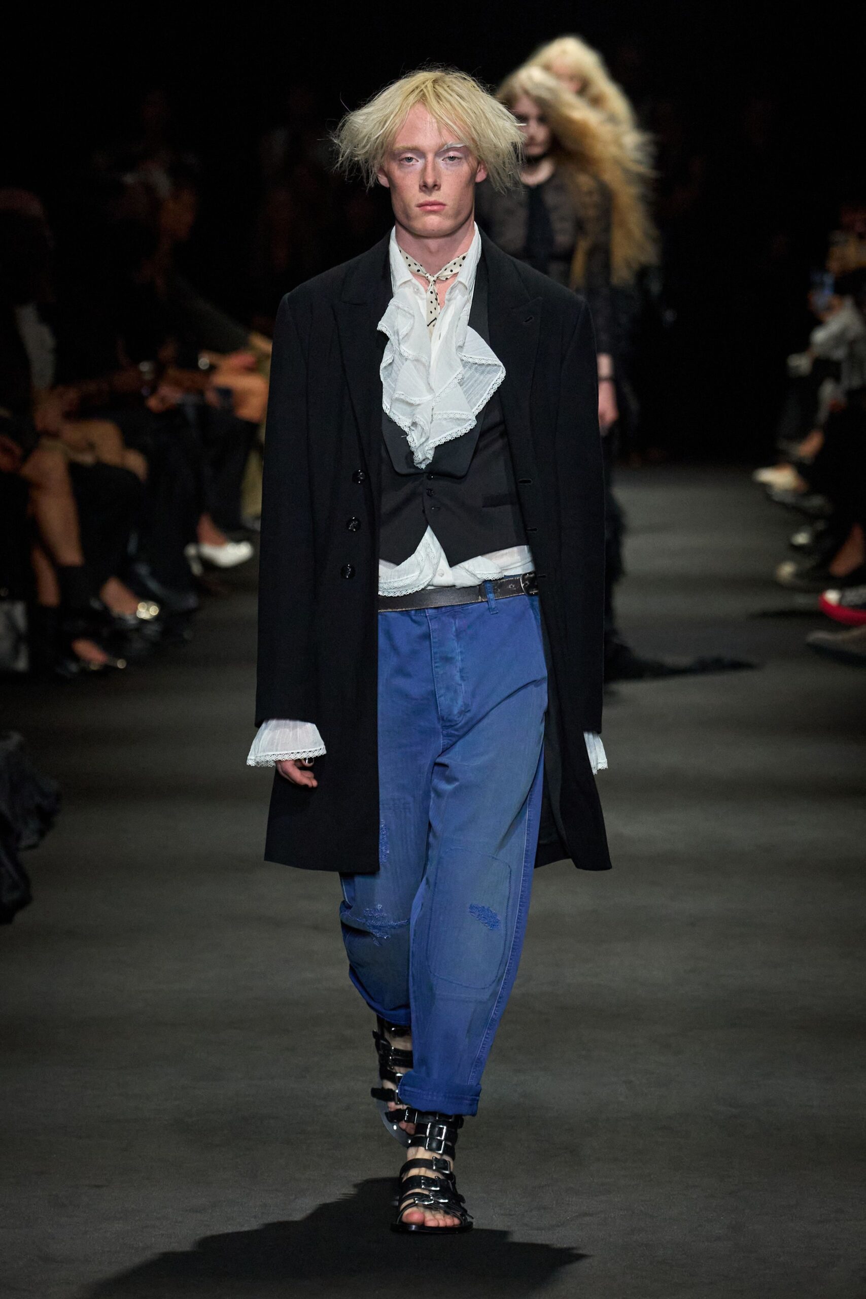 ruffled poet shirt with waistcoat