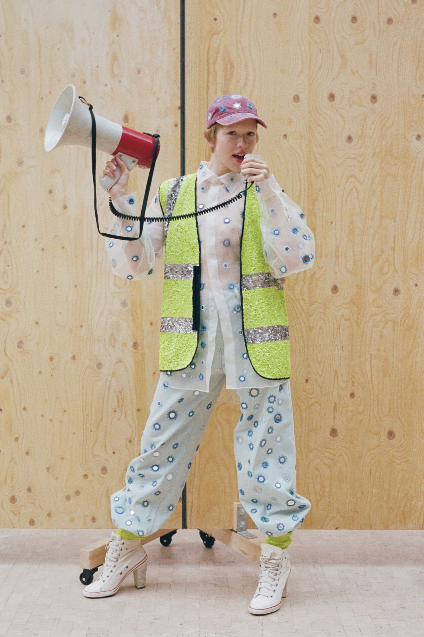 sequined safety vest