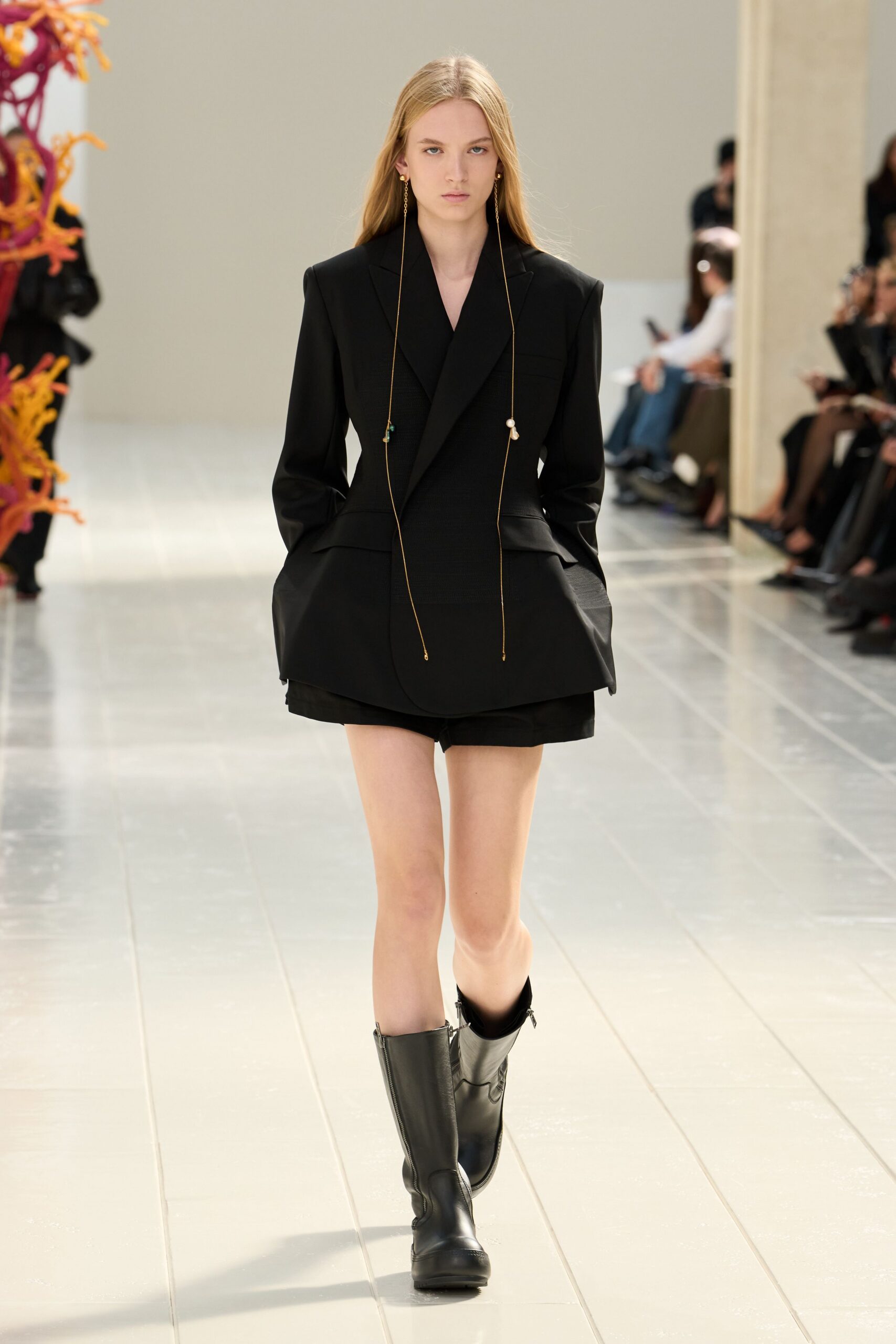 black peplum blazer
